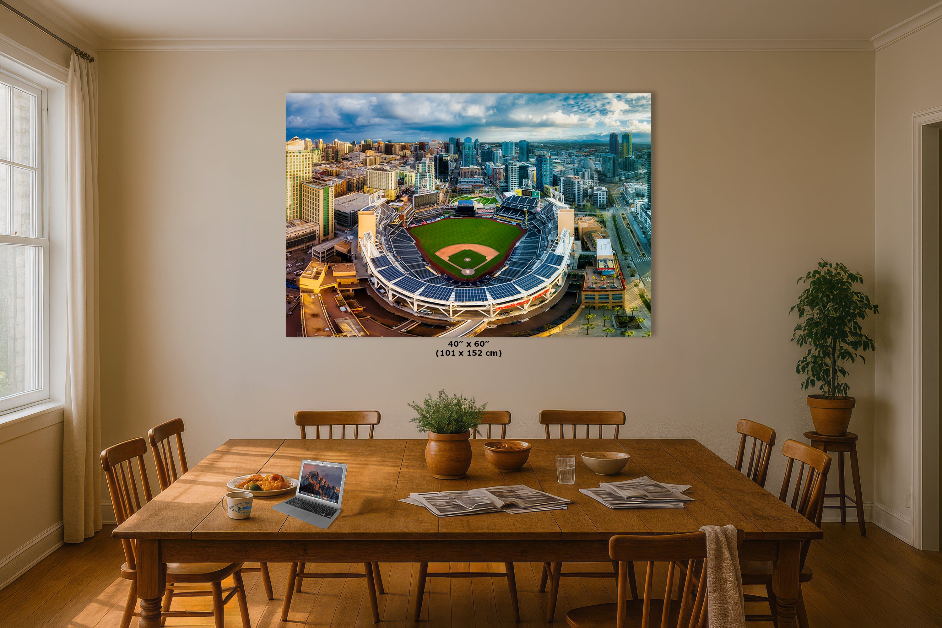 San Diego Padres Petco Park Wall Art, MLB Stadium Decor Skyline Print