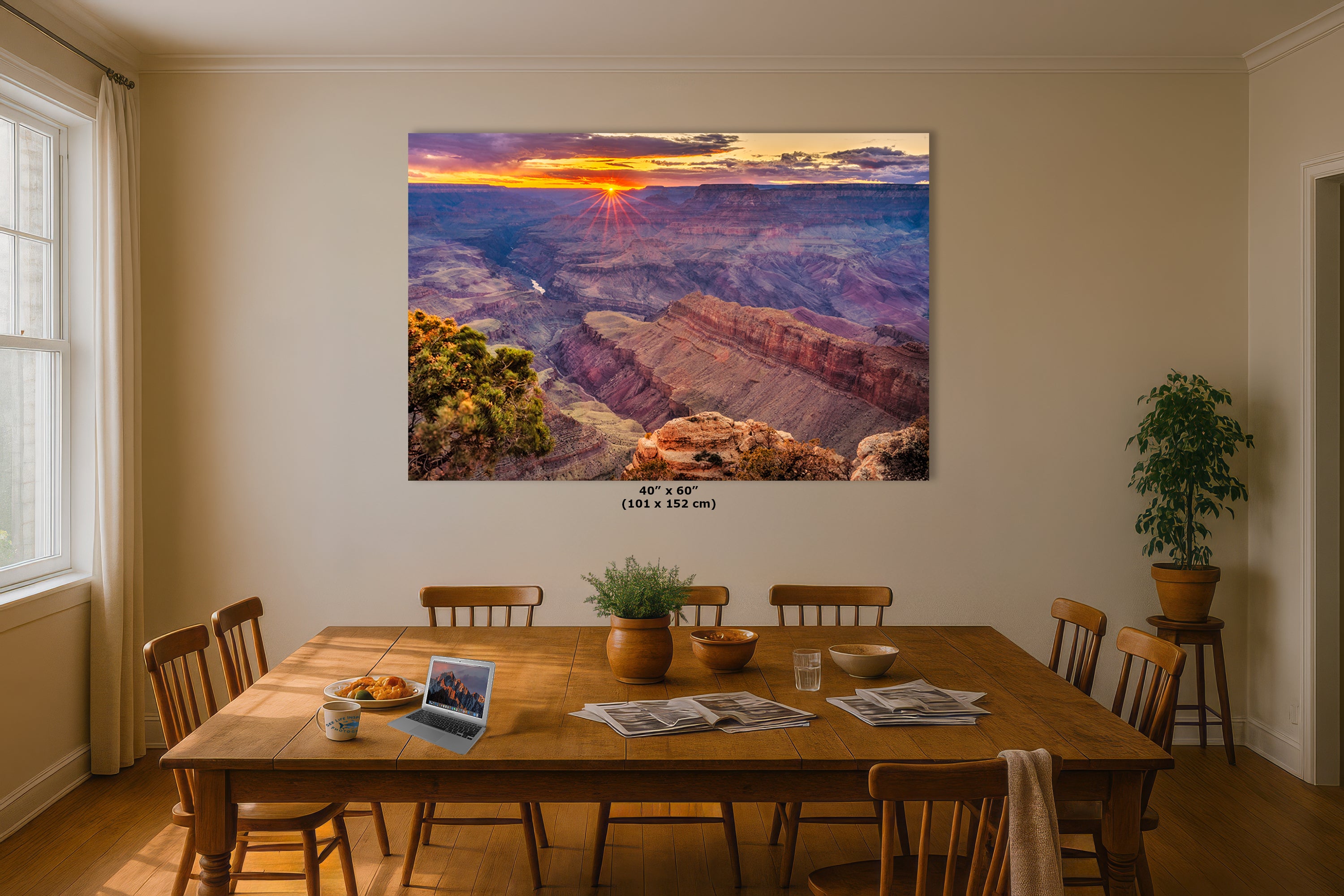 Grand Canyon National Park, Arizona Desert Picture Nature Photo, Bohemian Style Relaxation Artwork for Meditation, Office & House Decor