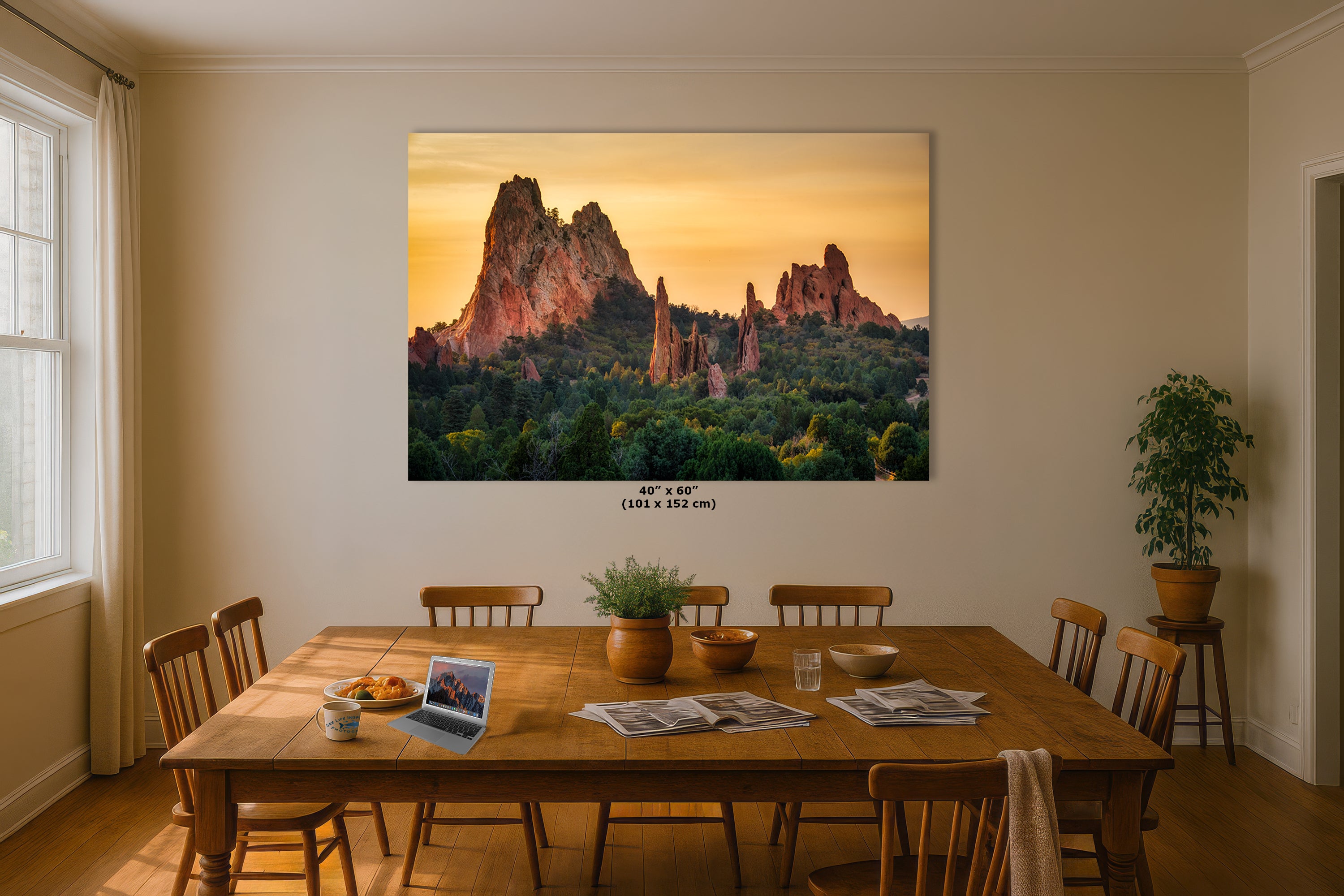 Garden of the Gods Colorado Mountain Photo - Serene Rocky Mountain Nature Photo for Meditation Home Decor