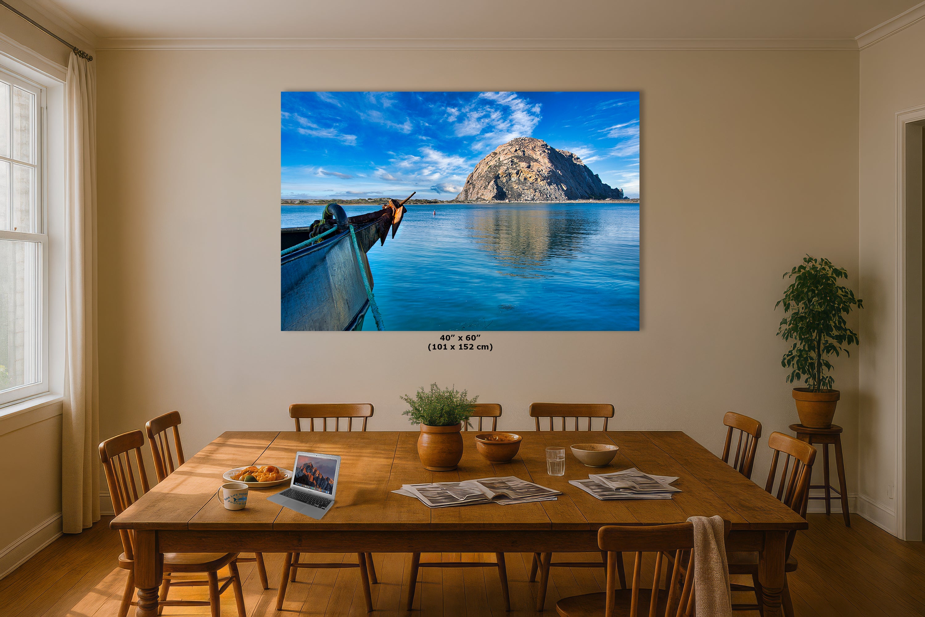 Morro Bay California Coastline Ocean Picture Nature Photo, Morro Rock Coastal Relaxation Artwork, Dorm Room, Office & House Decor