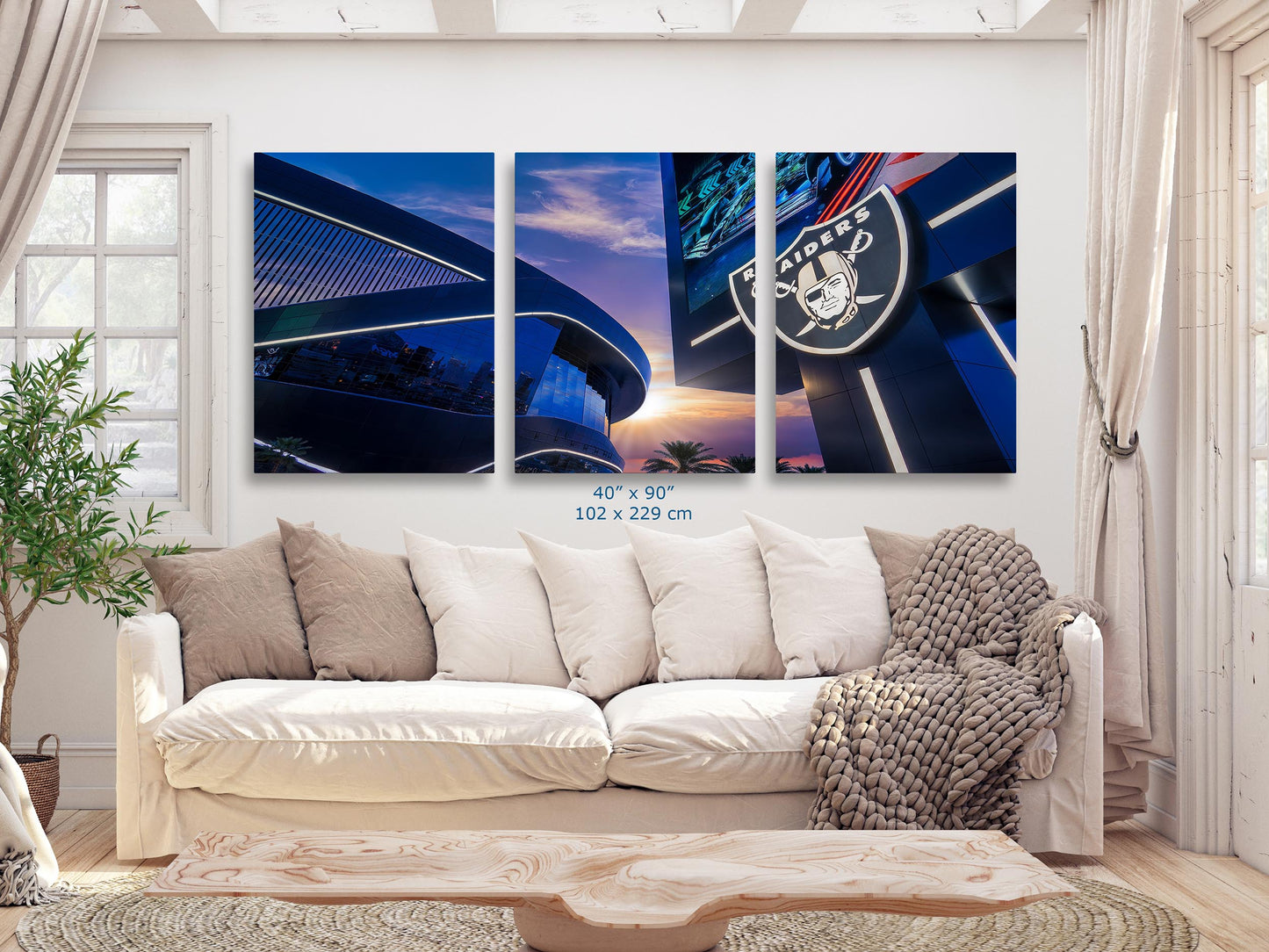 Las Vegas Raiders Football Gift Decor, Allegiant Stadium Photograph Poster, NFL Man Cave, Dorm Room & Office Wall Art