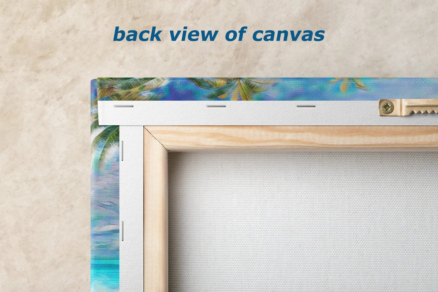 a picture frame with a picture of a palm tree