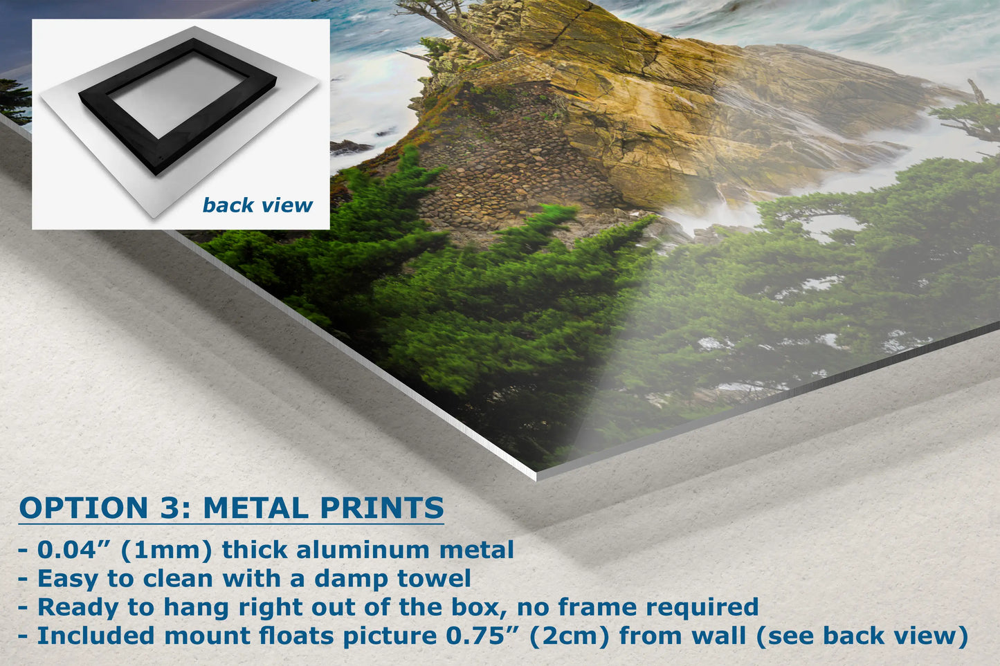 a poster with a picture of a mountain in the background