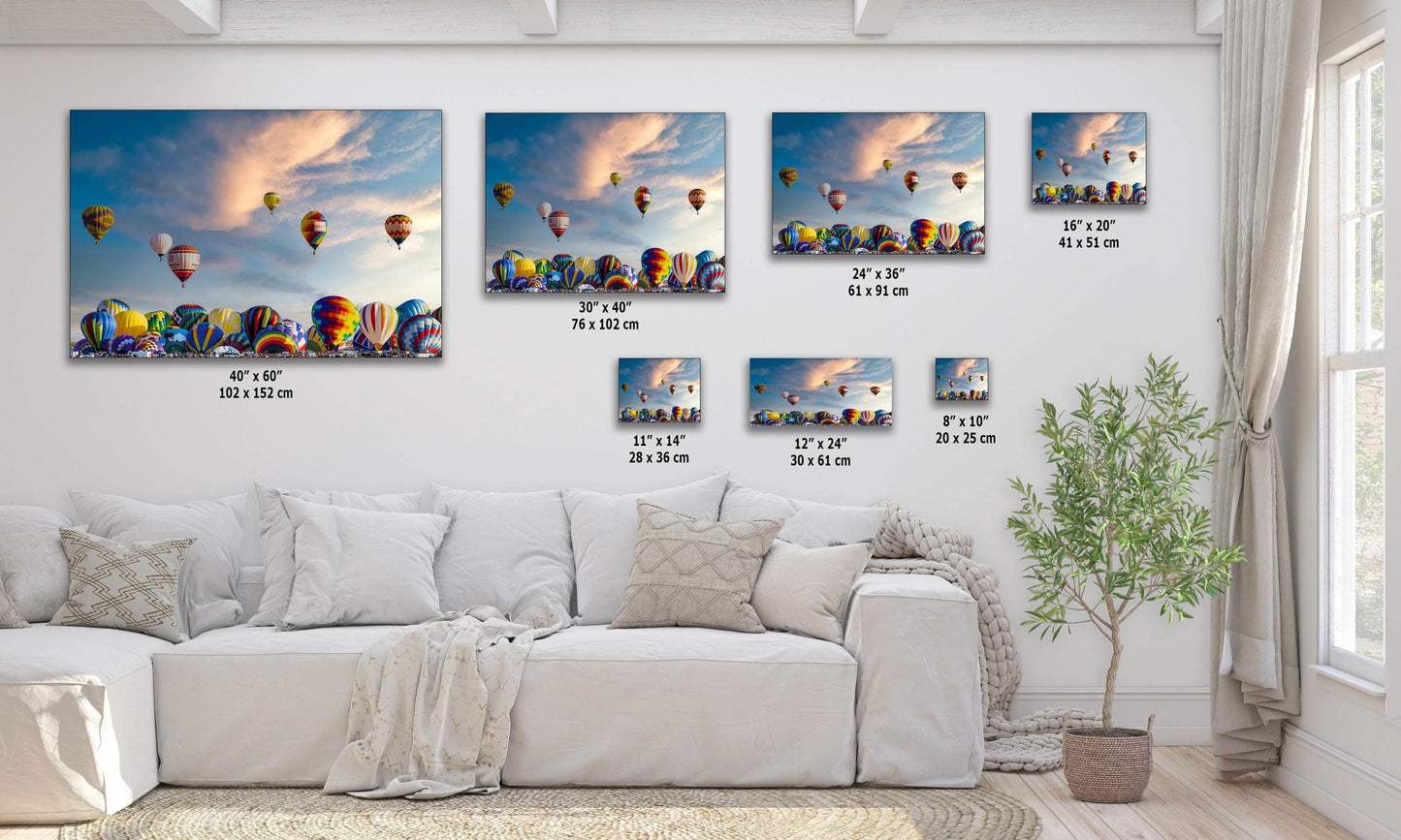 Hot Air Balloon Festival Mass Ascension Photo | Albuquerque New Mexico Balloon Fiesta Wall Art | Office, Cubicle & House Decor