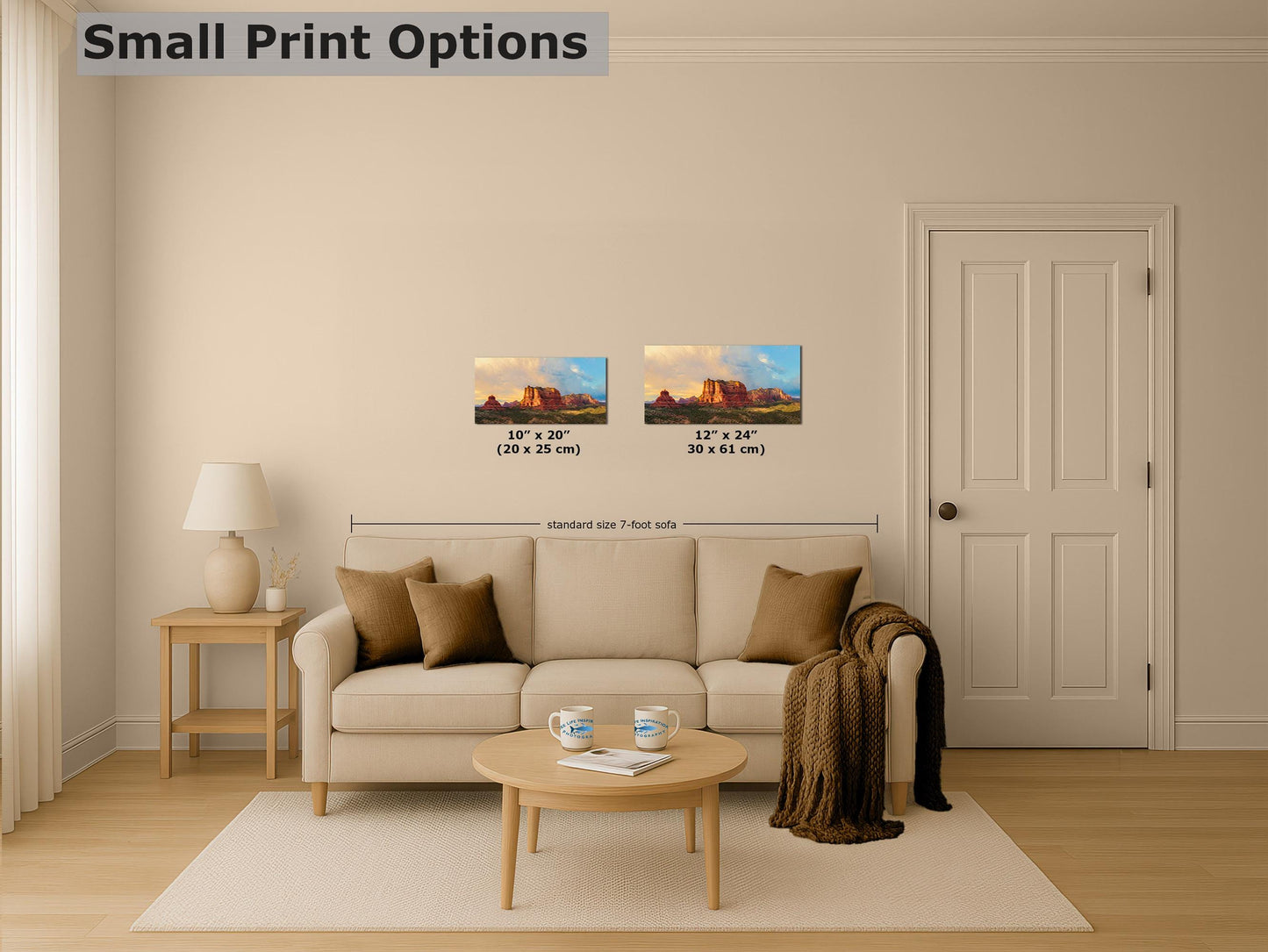 Courthouse Butte & Bell Rock Sedona Arizona Desert Picture, Southwestern Wall Art, Red Rock Scenic Nature Photo, House Decor Gift