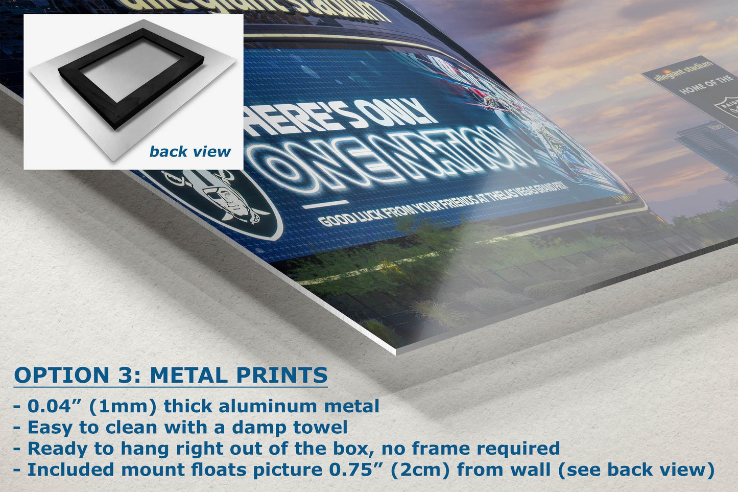 Las Vegas Raiders Football Decor, Allegiant Stadium Photograph Poster, NFL Man Cave, Dorm Room & Office Wall Art