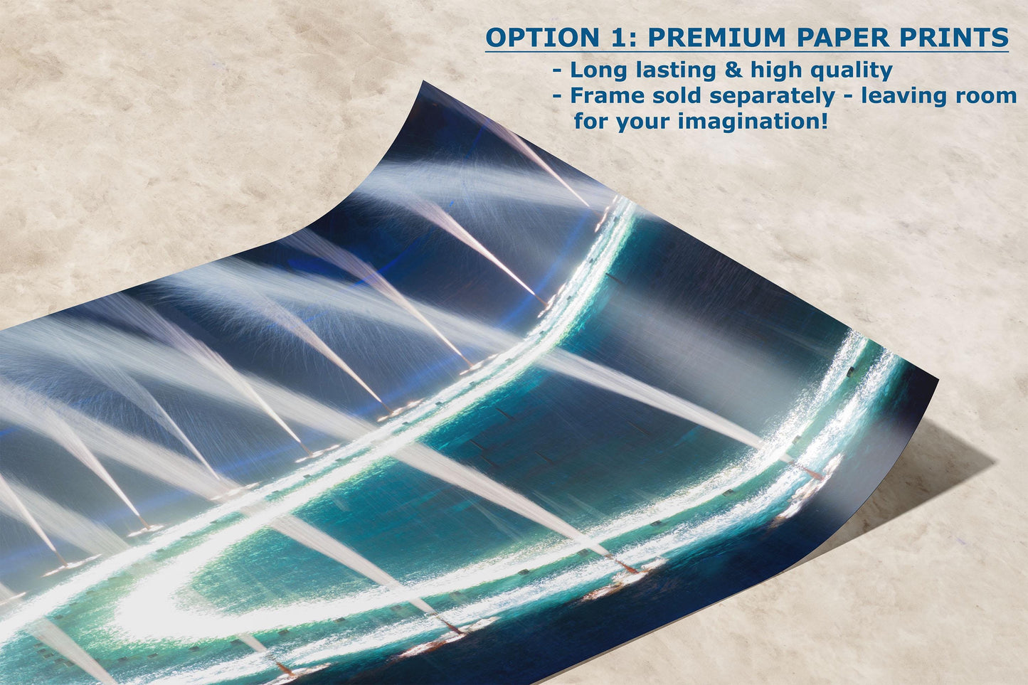 Bellagio Las Vegas Water Picture, Relaxation Artwork, Night Water Display Wall Decor, Ethereal Cityscape Photography