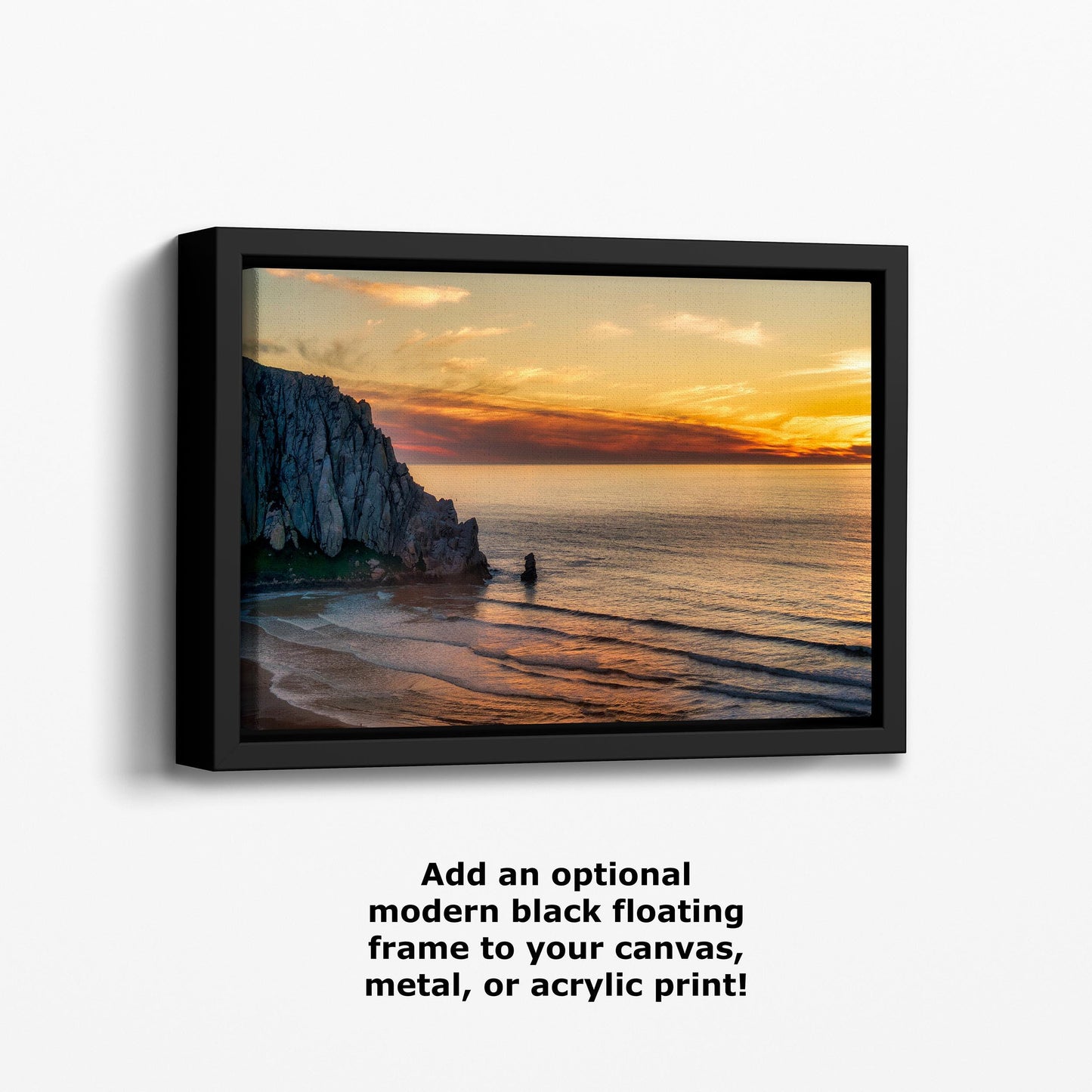 Morro Bay California Coastline Ocean Picture Nature Photo, Morro Rock Aerial Sunset Coastal Relaxation Artwork, Dorm Room, Office & House Decor