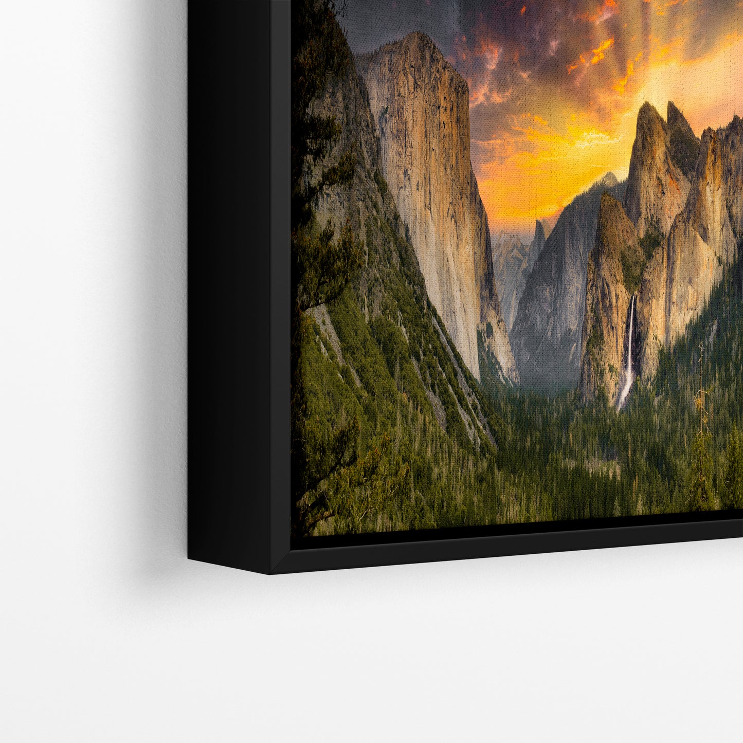 Tunnel View Yosemite National Park Mountain Picture Nature Photo Relaxation Artwork for Mediation, Office, & House Decor