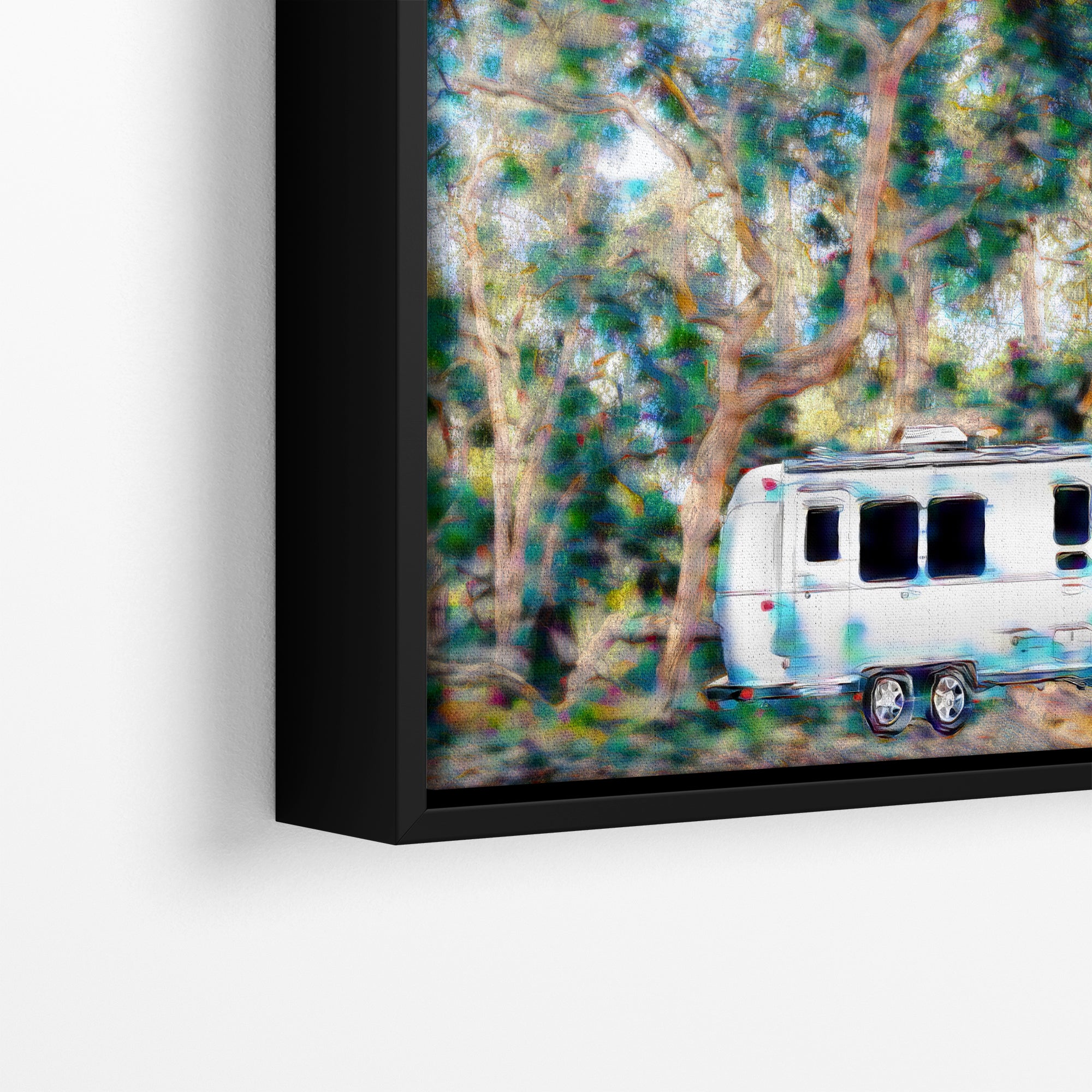 Airstream with Coast Live Oak Camping Decor