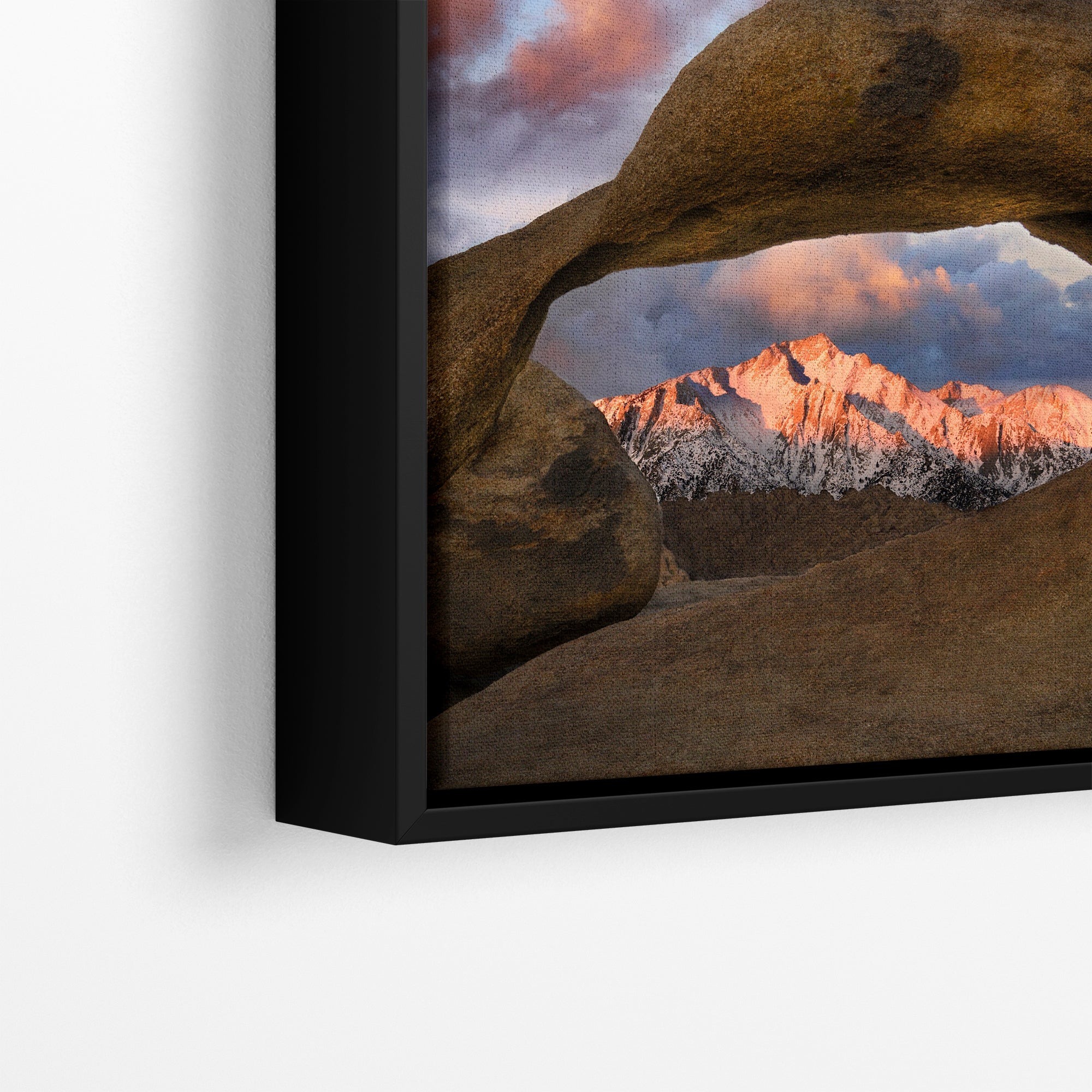 Lone Pine & Mobius Arch Mountain Picture, Nature Photo from Alabama Hills for Relaxation Art for Meditation, Office, and House Decor