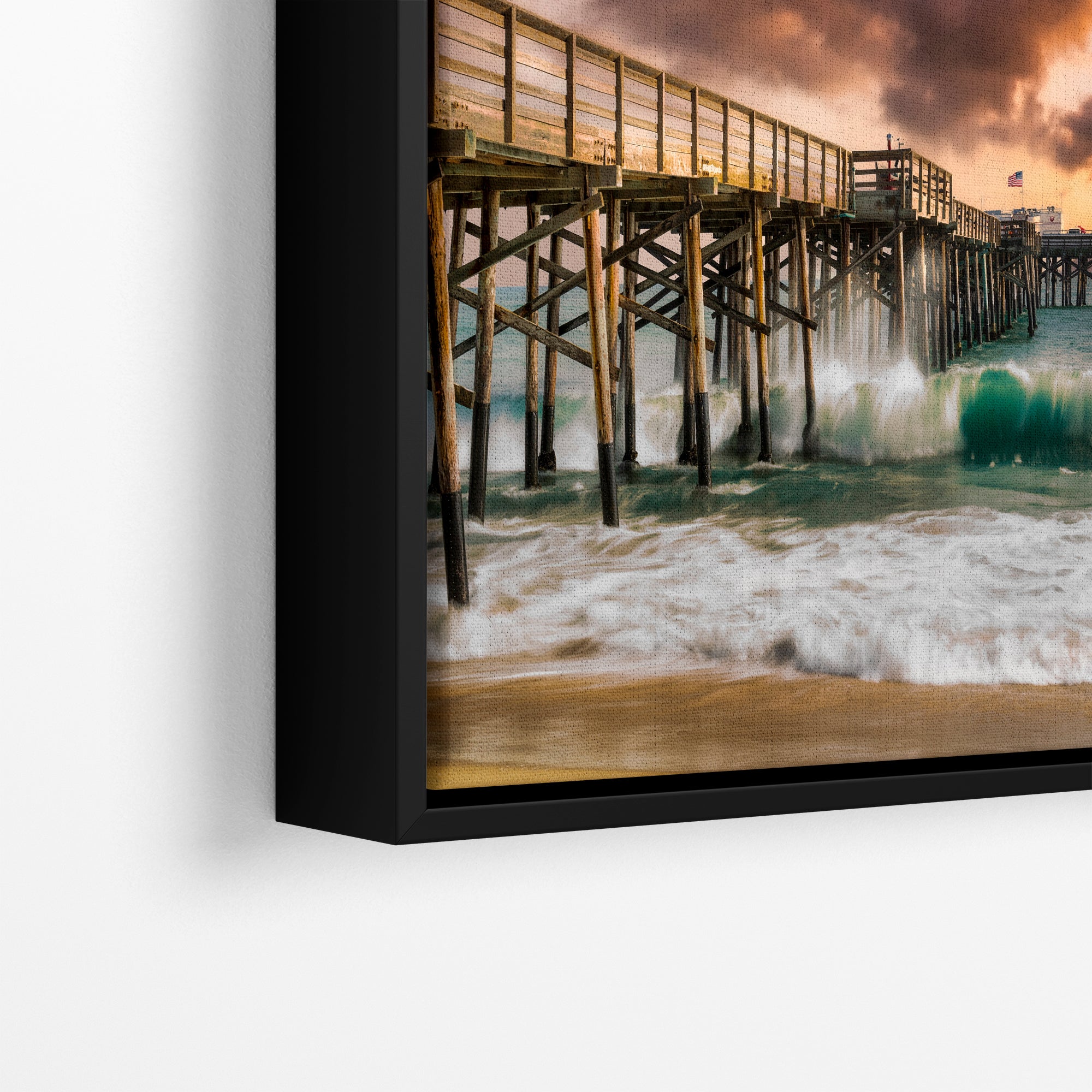 Southern California Coastline Ocean Picture Nature Photo, Relaxation Artwork, Newport Beach Pier Wall Art, Coastal Sunset Decor