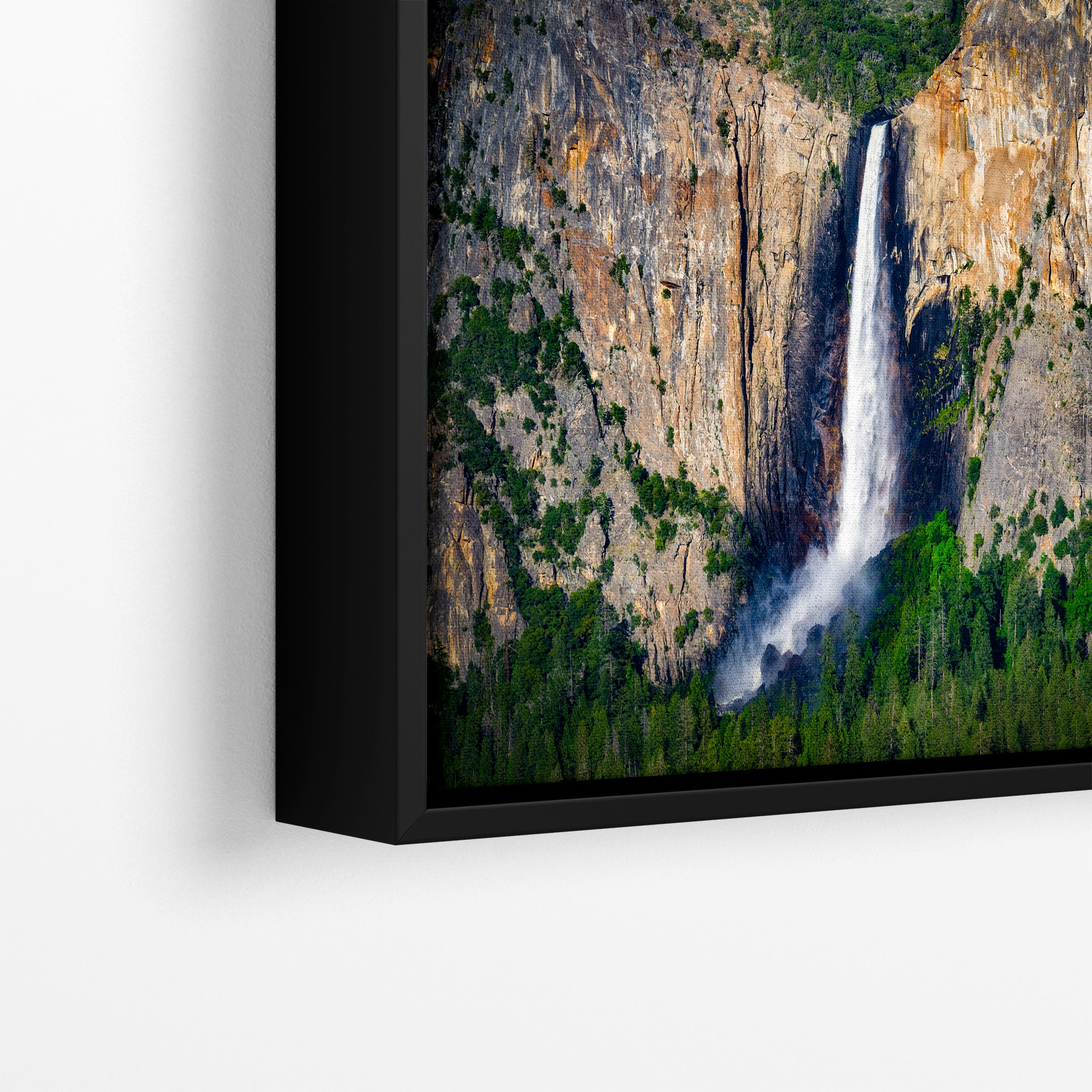Bridalveil Falls Yosemite National Park Nature Photo Close Up, Relaxation Artwork Waterfall Picture for Meditation, Dorm Room, Office, and House Decor