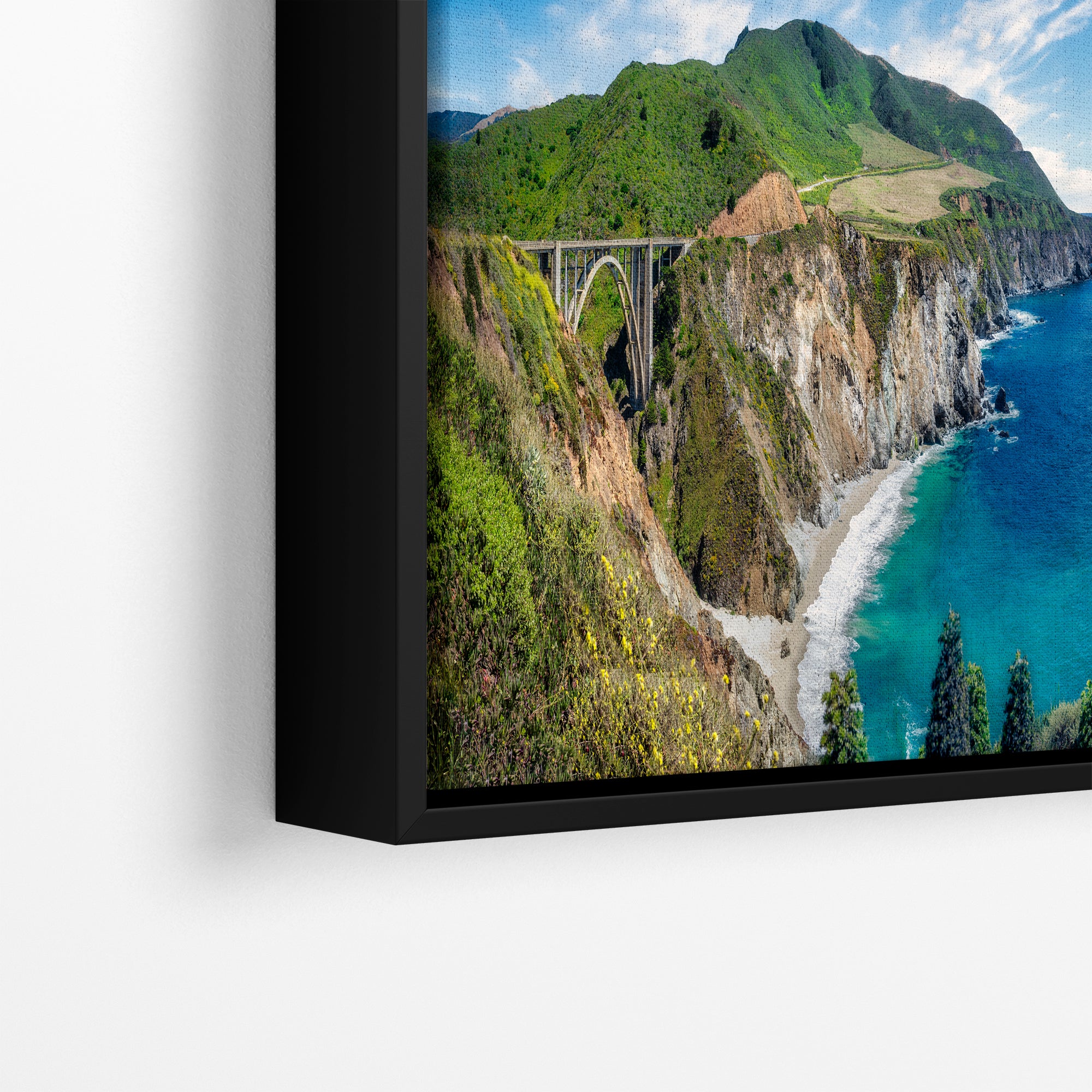 Bixby Bridge Ocean Picture, Big Sur California Coastline Nature Photo Panorama