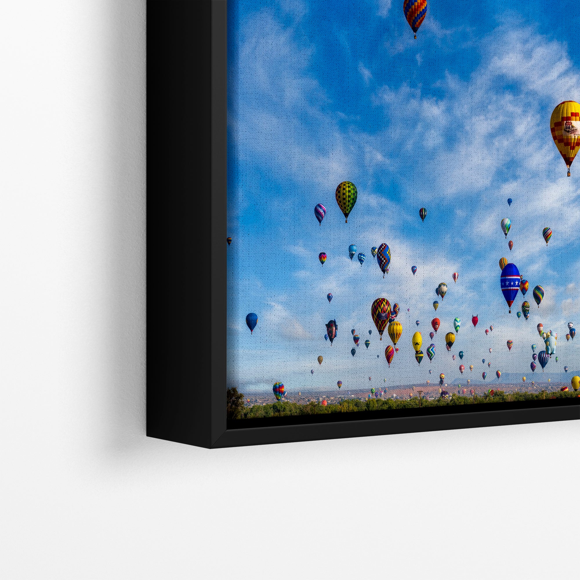Hot Air Balloon Festival Mass Ascension | Albuquerque New Mexico Balloon Fiesta Wall Art Panorama | Office, Cubicle & House Decor