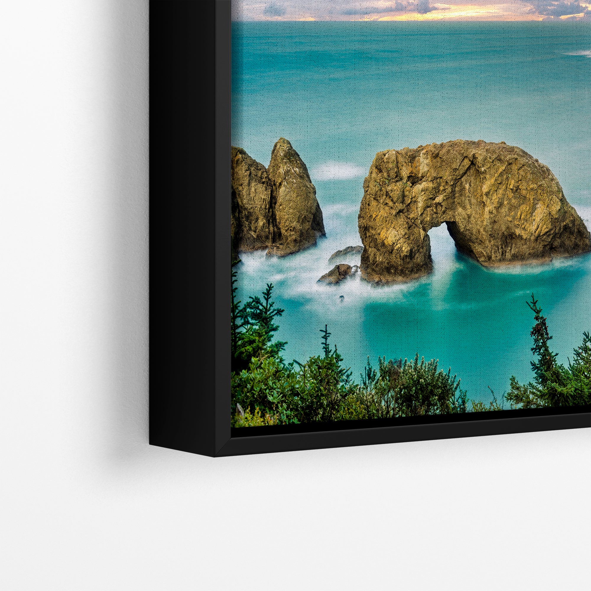 Sea Arch Oregon Coast Ocean Picture, Pacific Northwest Nature Photo Relaxation Artwork for Meditation, Apartment, Office & House Decor