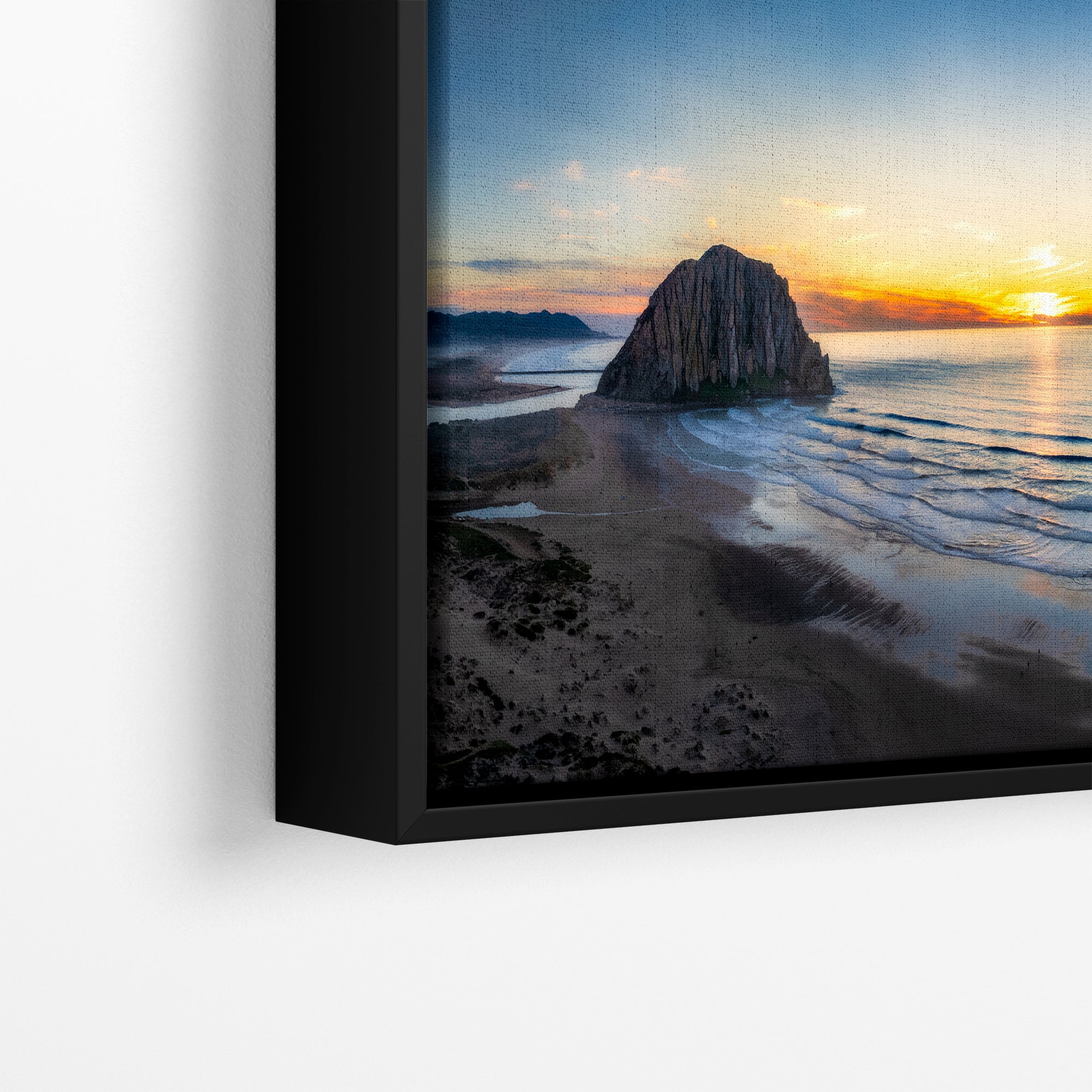 Morro Bay California Coastline Ocean Picture Nature Photo Panorama, Morro Rock Coastal Relaxation Artwork, Dorm Room, Office & House Decor