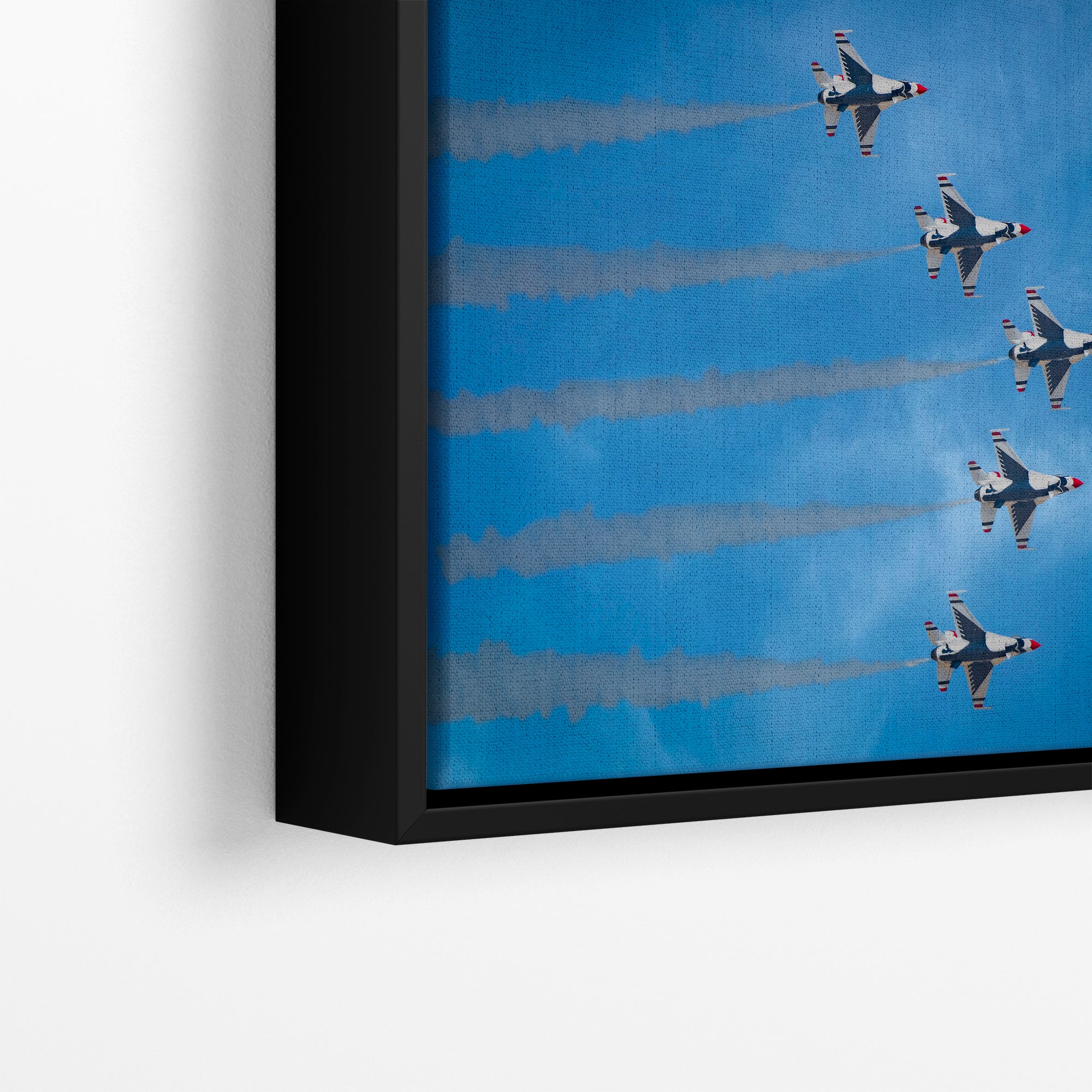 US Airforce Thunderbirds F-16 Fighting Falcon Aviation Artwork, Military Jet Fighter Wall Decor for Home & Office, Airplane PhotoPrint