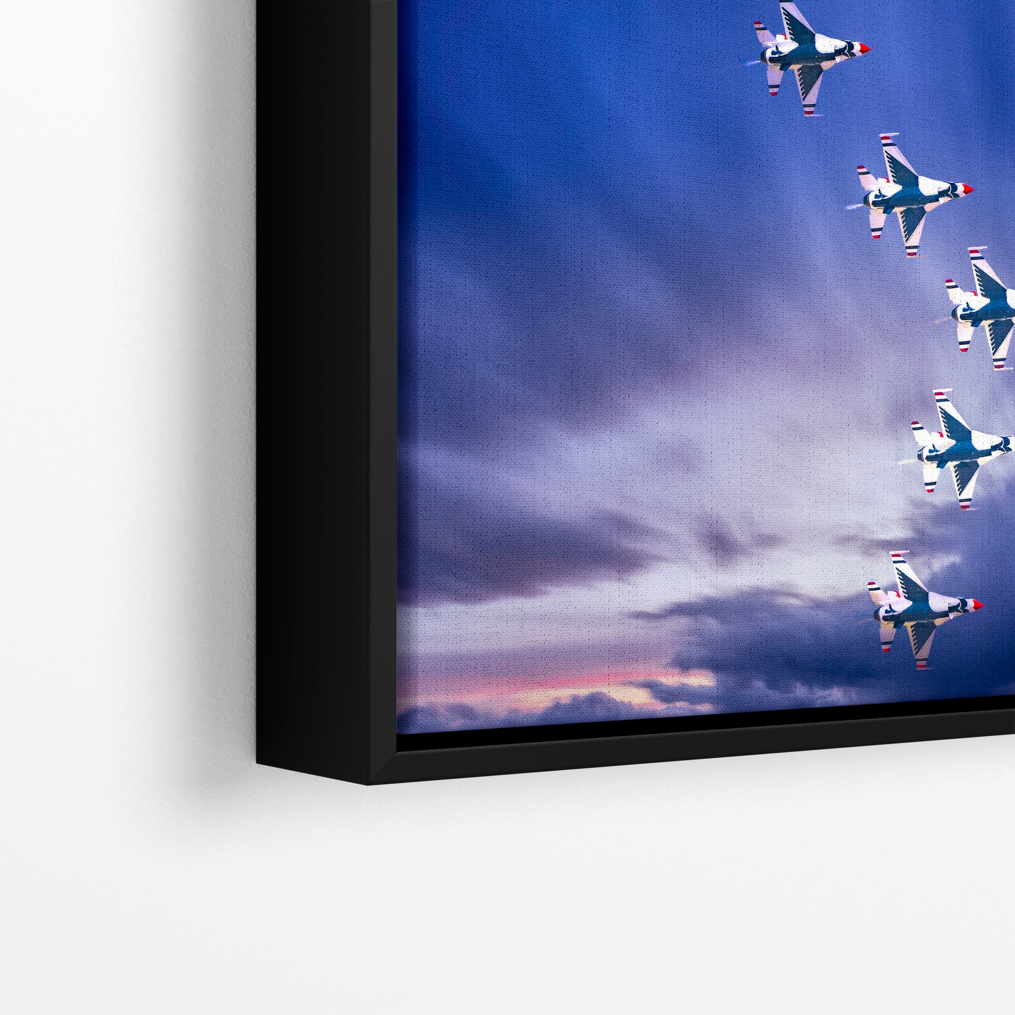 US Airforce Thunderbirds F-16 Fighting Falcon Aviation Artwork | Military Aircraft Wall Decor for Aviation Enthusiasts and Man Cave Decor