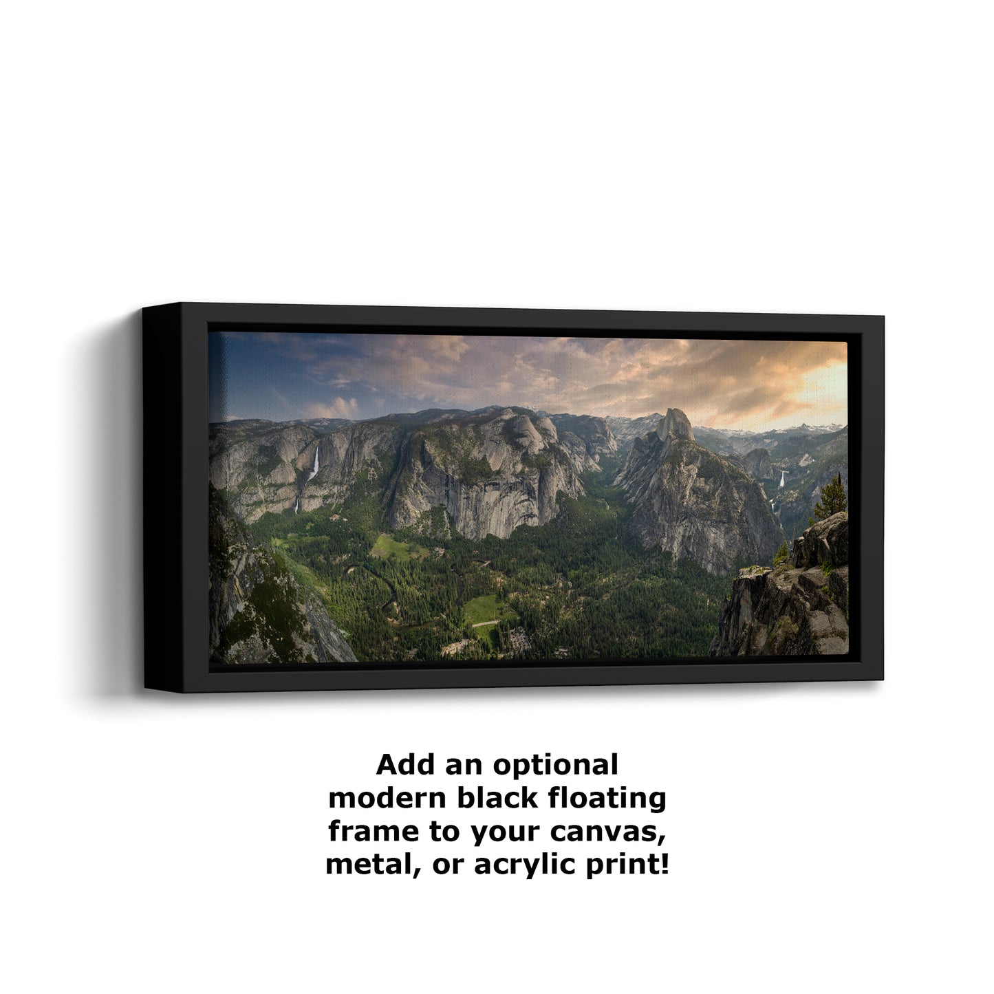 Glacier Point Yosemite National Park Nature Photo Relaxation Artwork, Sierra Nevada Scenic Picture for Meditation, Office, and House Decor