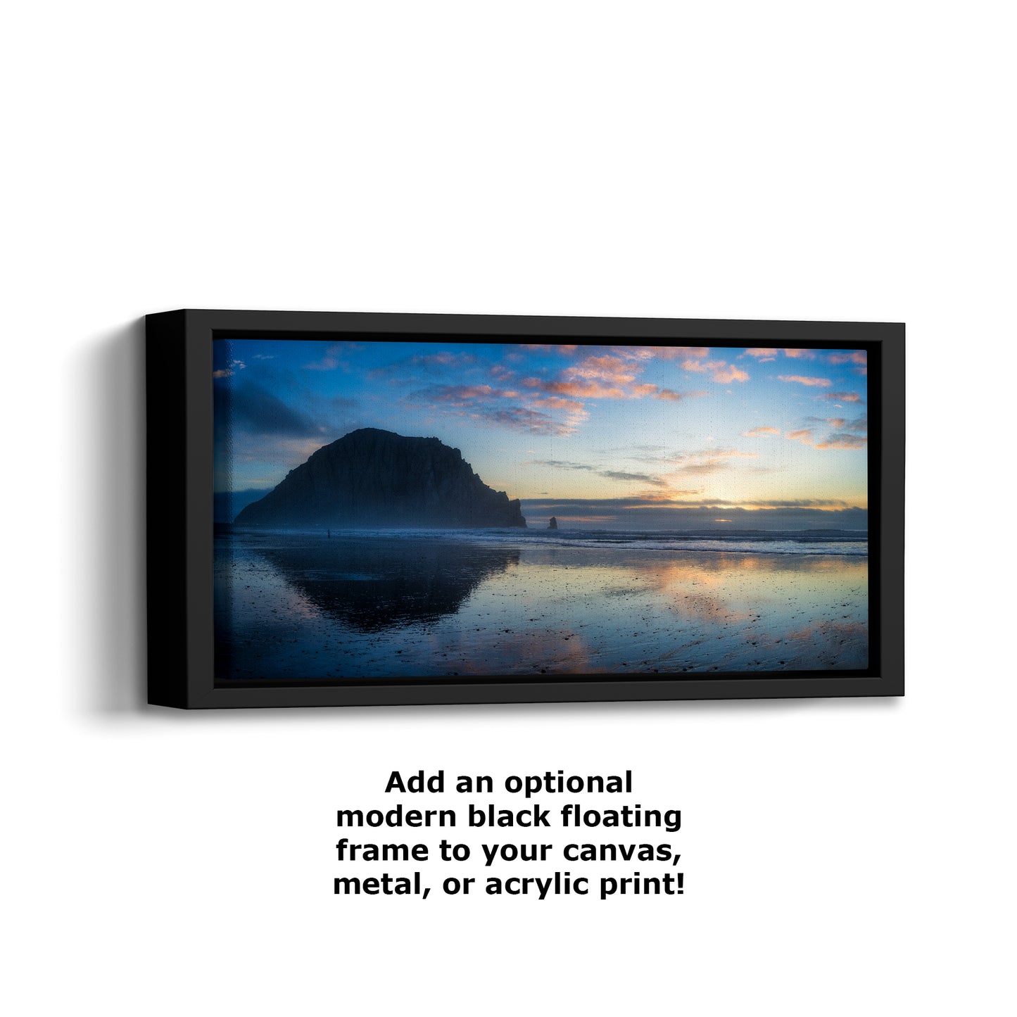 Morro Bay California Coastline Ocean Picture Nature Photo, Morro Rock Reflection, Coastal Relaxation Artwork, Dorm Room, Office & House Decor