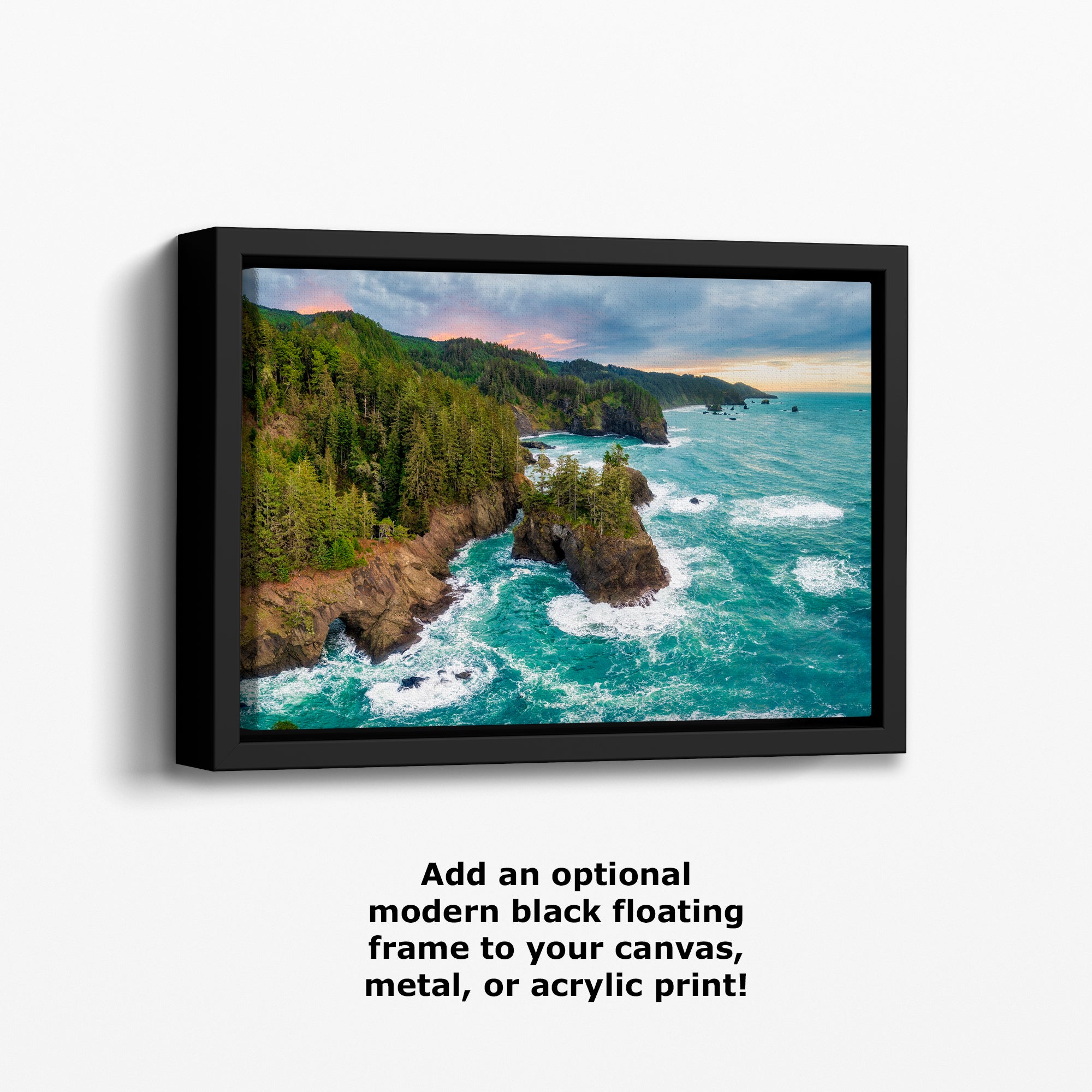 Oregon Coast Ocean Picture, Pacific Northwest Rocky Coastline Nature Photo