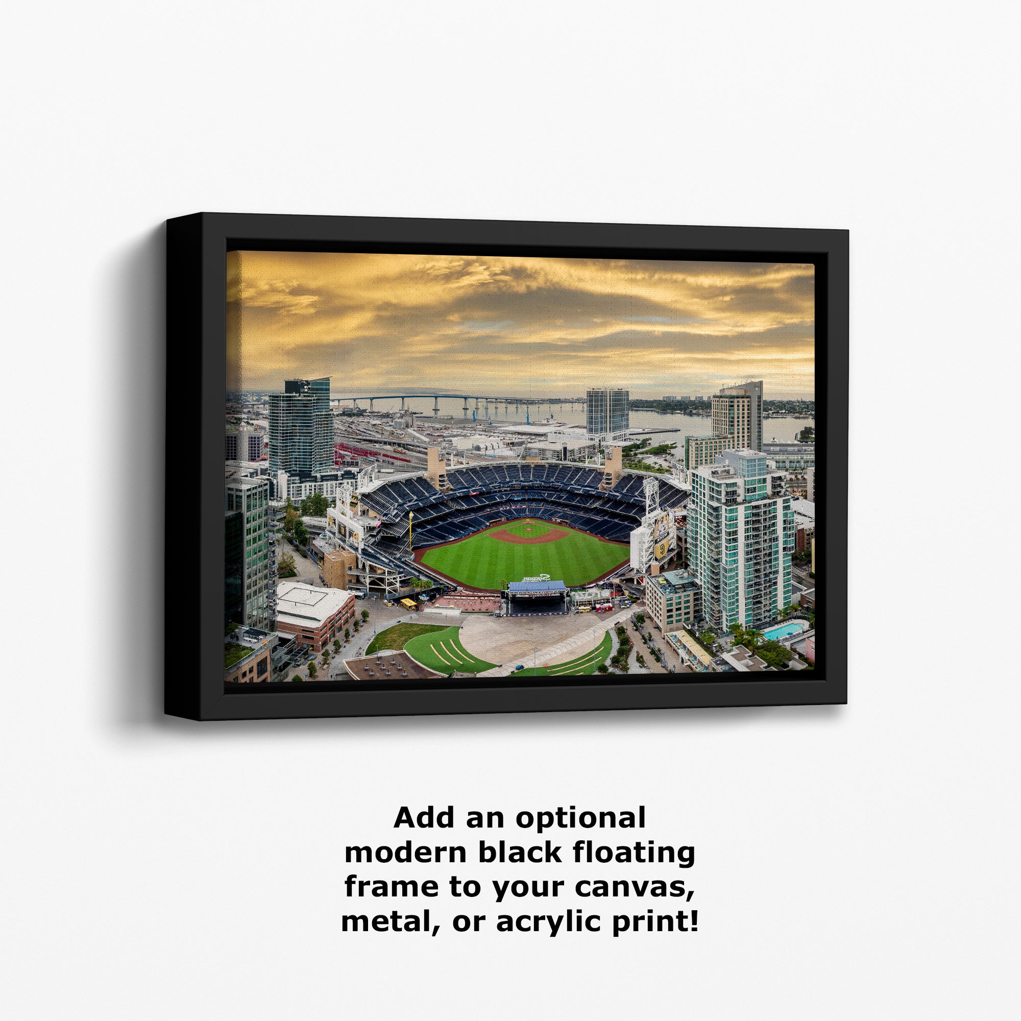 San Diego Padres Baseball Stadium Petco Park Sunset Canvas Print