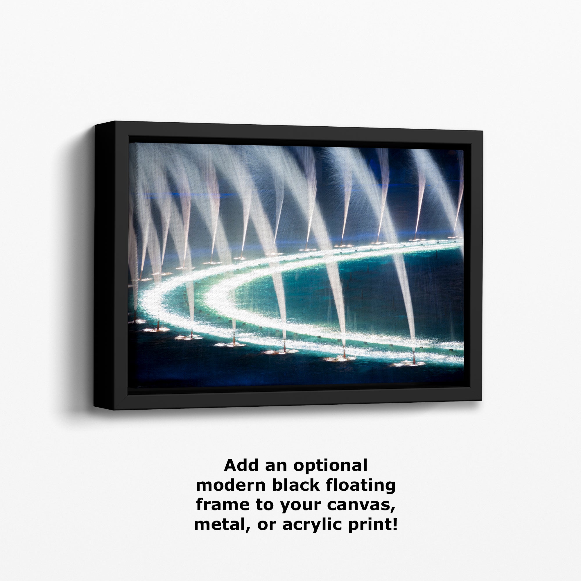 Bellagio Las Vegas Water Picture, Relaxation Artwork, Night Water Display Wall Decor, Ethereal Cityscape Photography