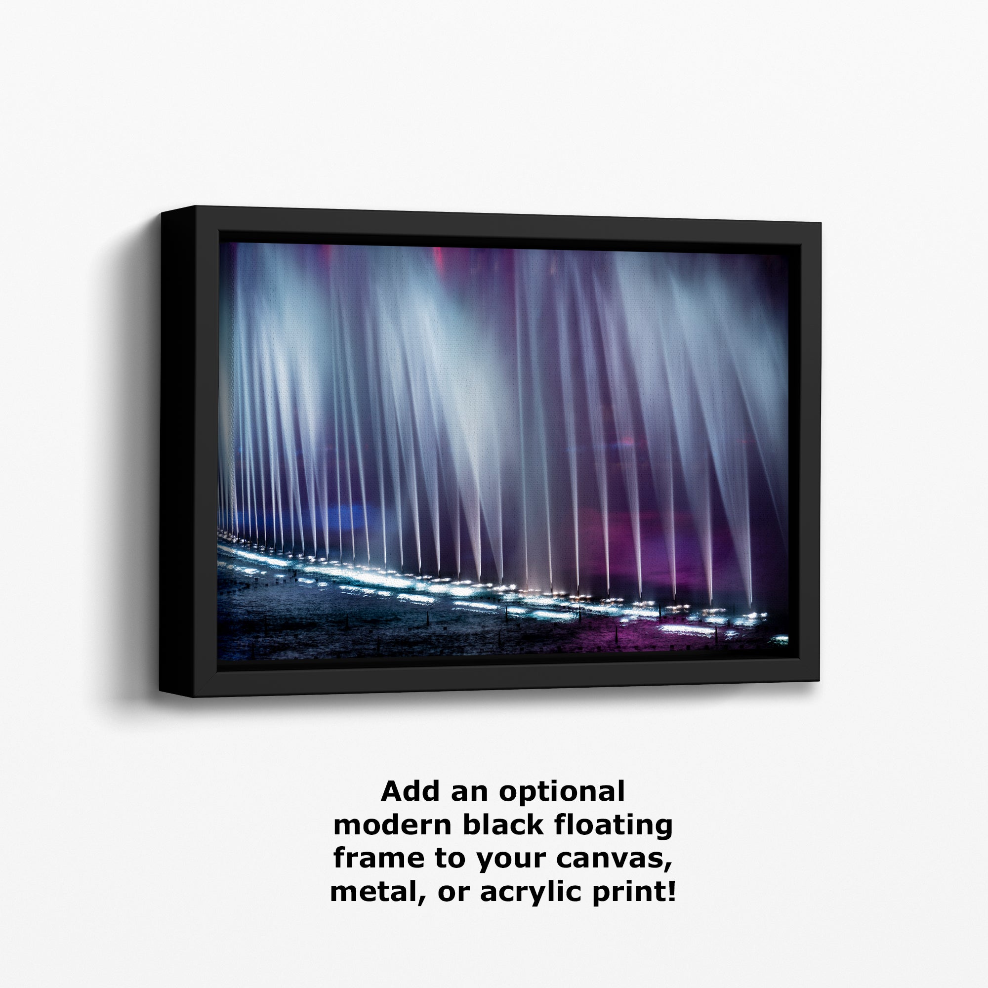 Bellagio Las Vegas Water Picture, Night Water Display Wall Decor