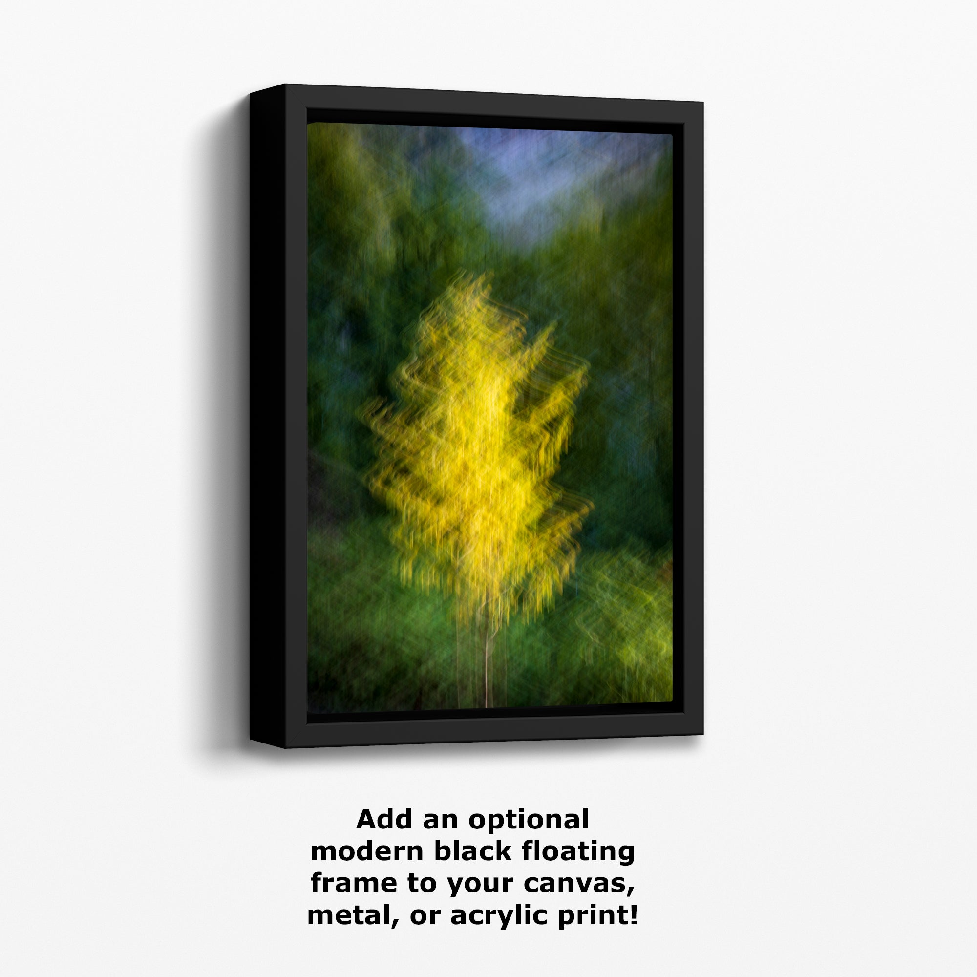 Impressionist Art Forest Picture Abstract Nature Photo, Relaxation Artwork, Forest Bathing Wall Decor, Meditation, Bohemian Style Canvas Print