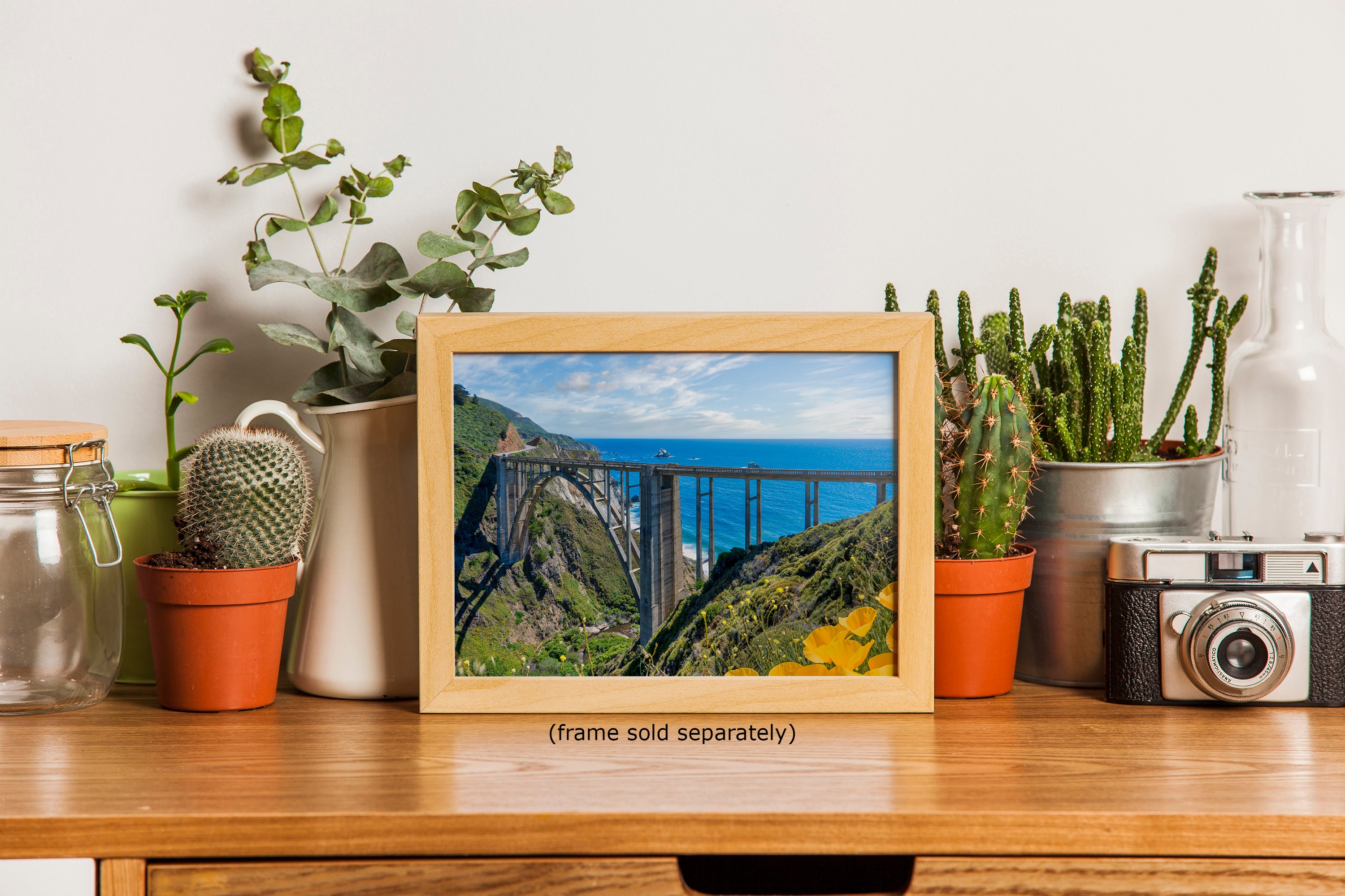 Bixby Bridge Ocean Picture, Big Sur California Coastline Nature Photo