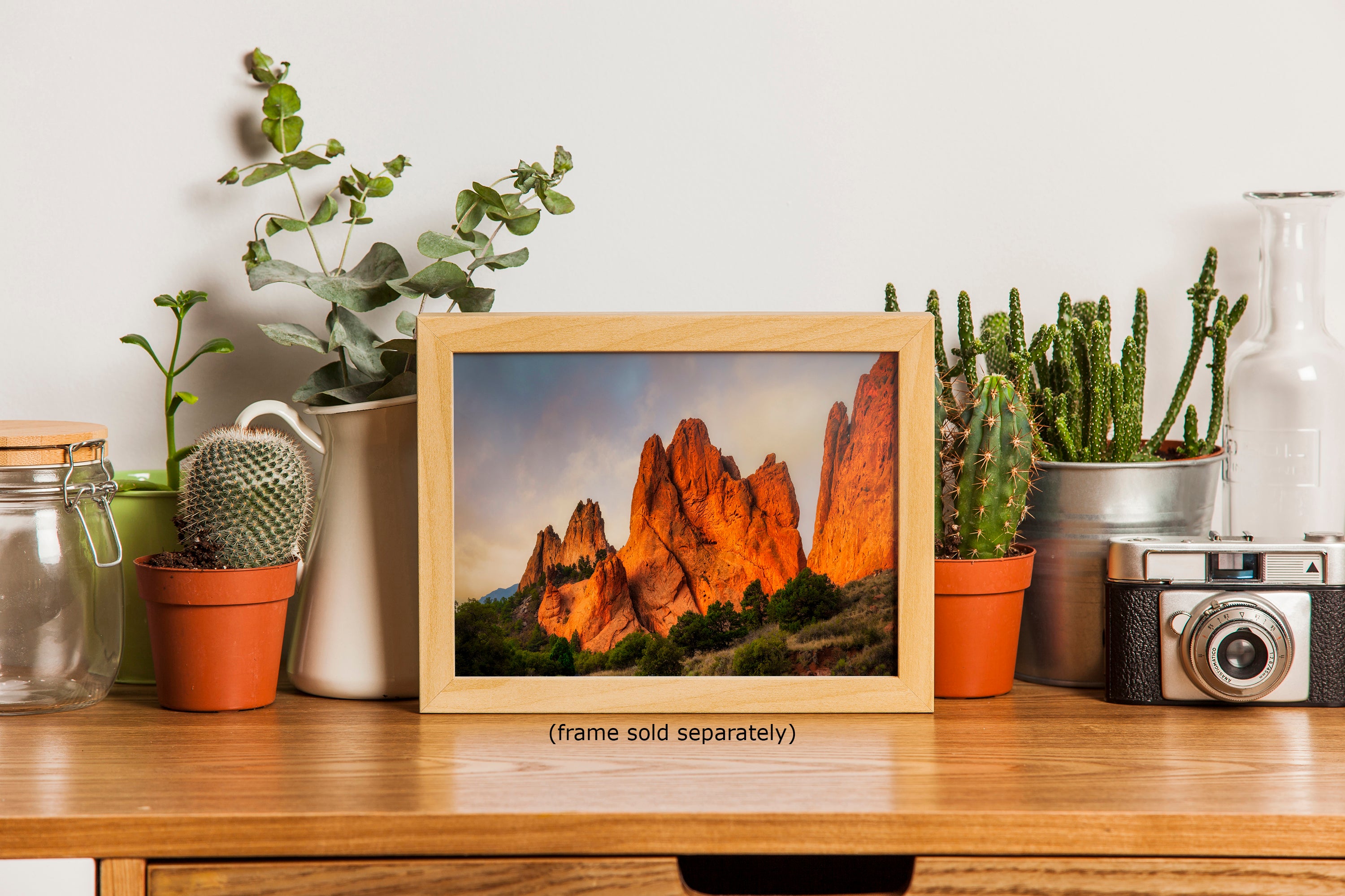 Garden of the Gods Colorado Mountain Picture, Vibrant Rocky Mountain Nature Photo for Meditation Relaxation and Bohemian Decor