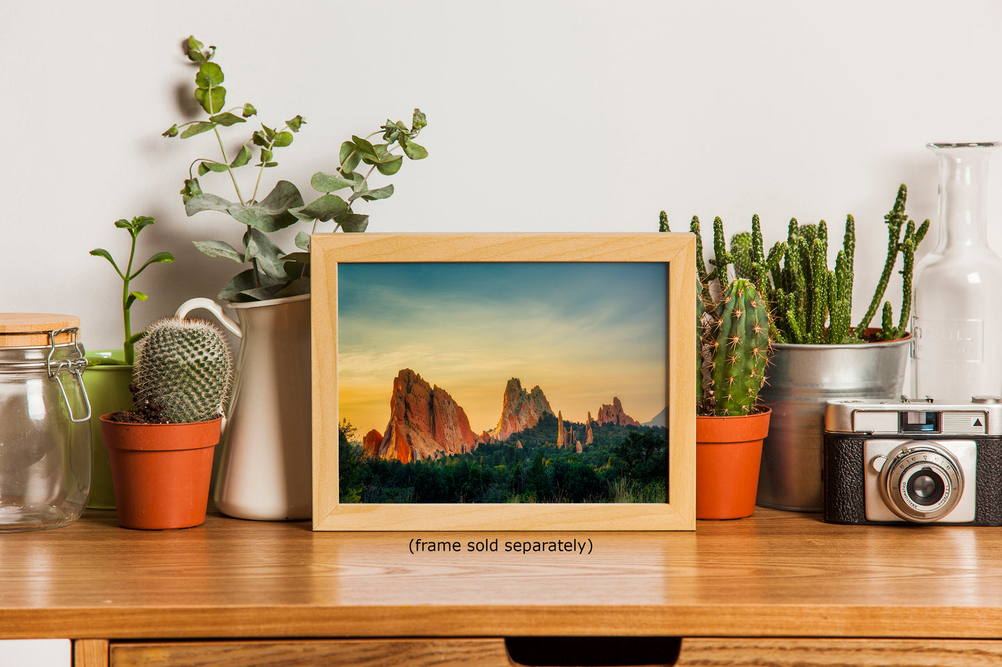 Garden of the Gods Colorado Mountain Picture, Nature Photo of Rocky Mountains for Meditation Relaxation Artwork Bohemian House Decor