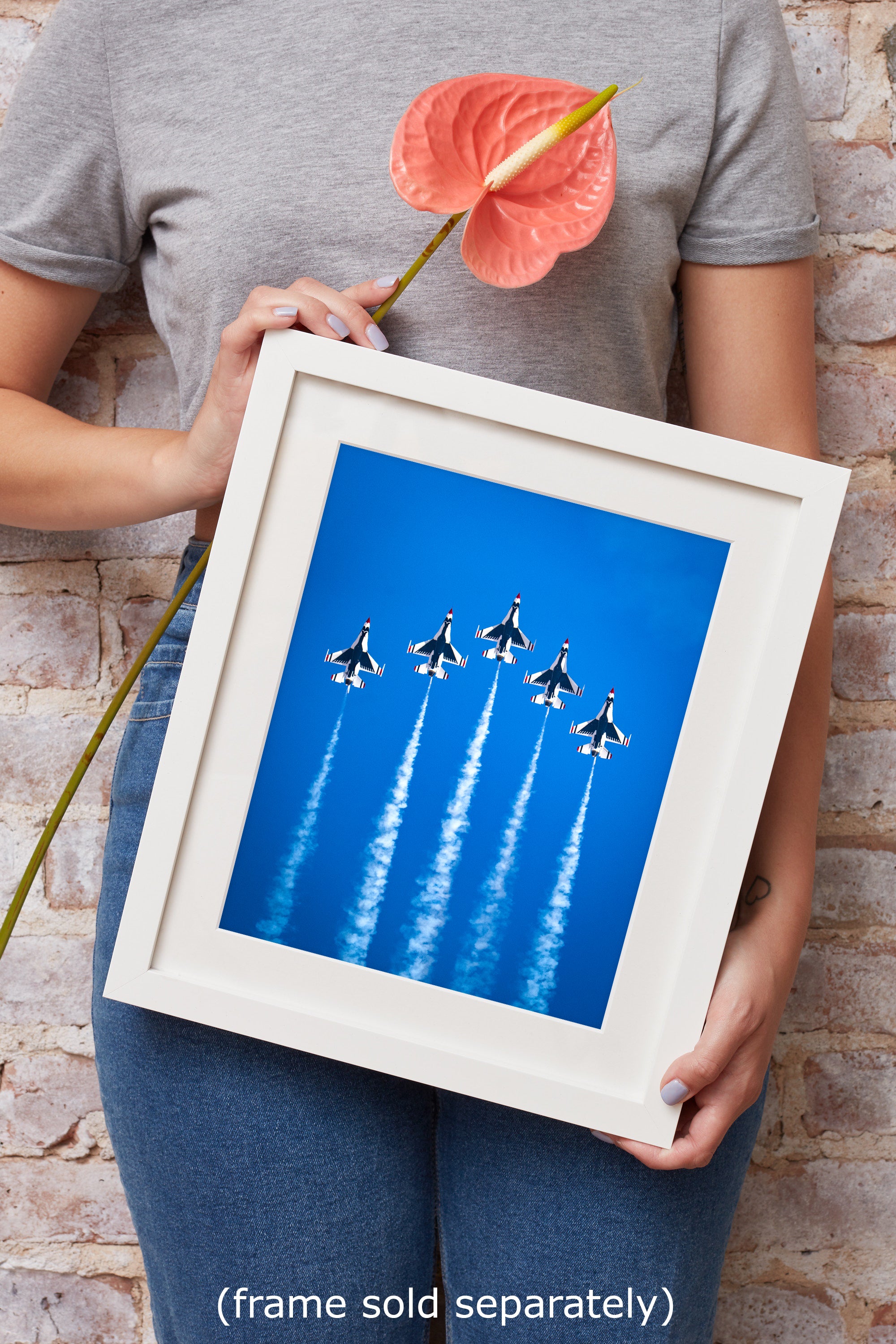 US Airforce Thunderbirds F-16 Fighting Falcon Aviation Artwork, Military Jet Fighter Wall Decor, Aviation Photo, Man Cave or Garage Art