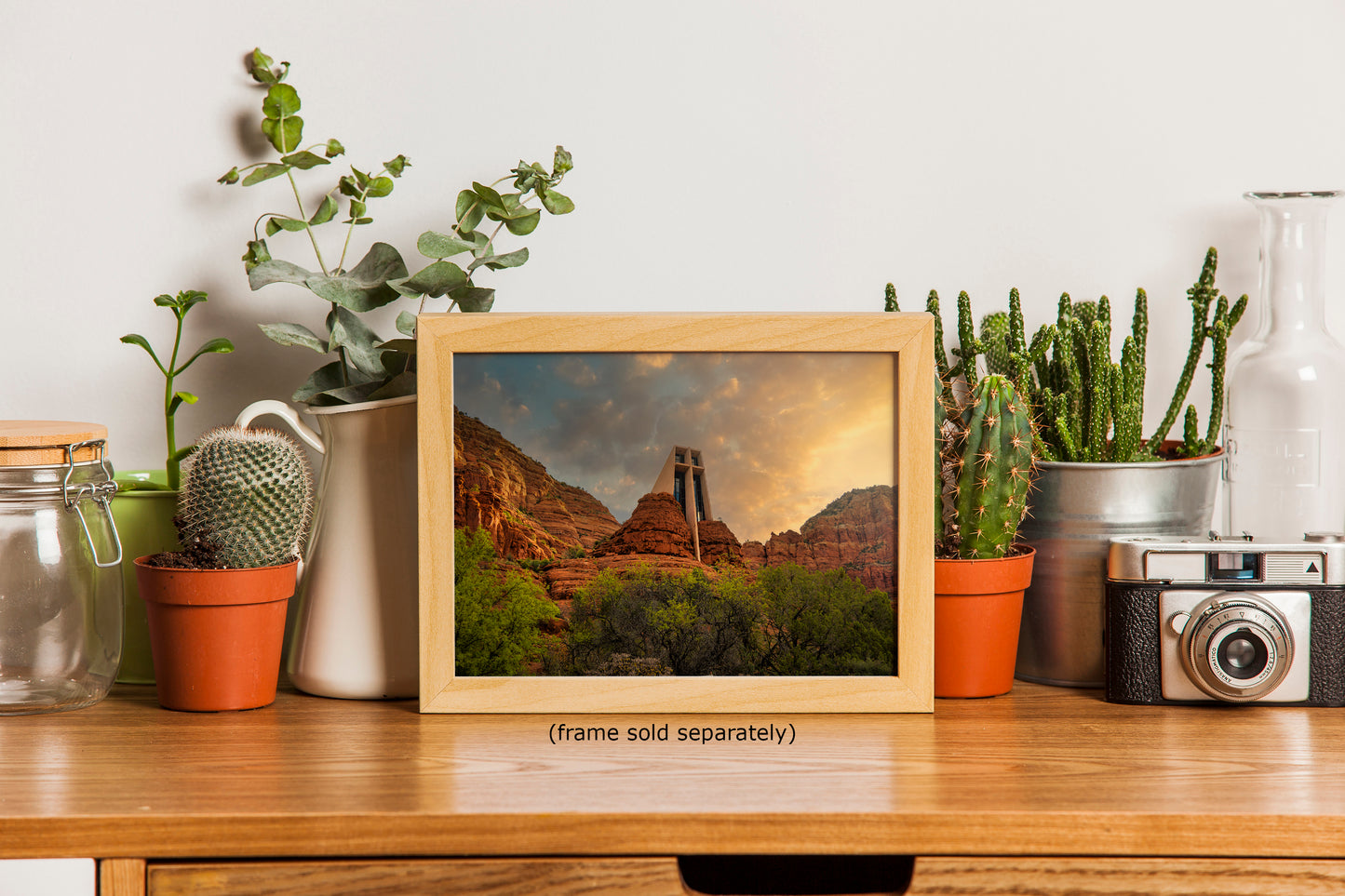 Chapel of the Holy Cross Sedona Arizona Desert Picture, Southwestern Wall Art, Church Landscape Print, Office Decor, Cubicle & Home Wall Art