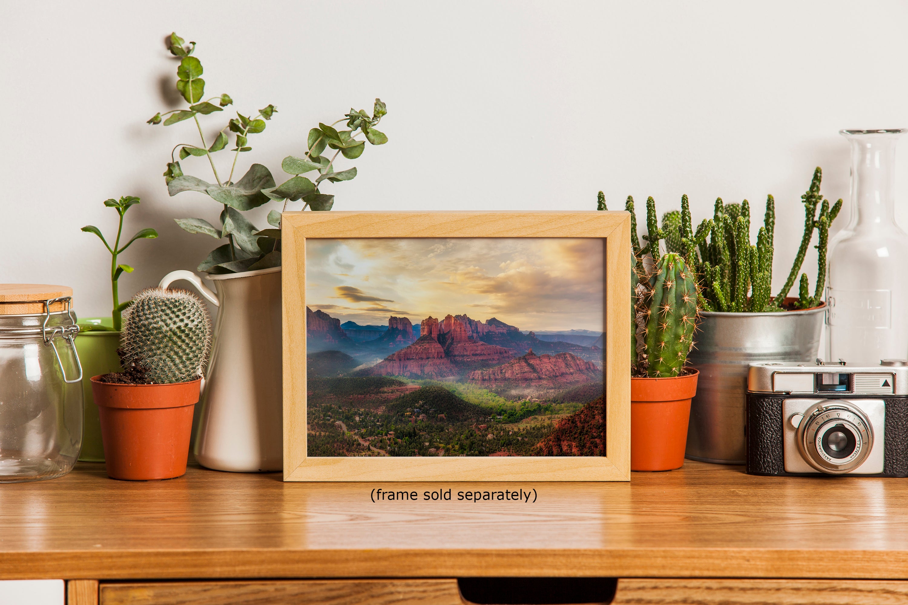 Cathedral Rock View, Sedona Arizona Desert Picture Nature Photo Relaxation Artwork for Meditation, Office, and House Decor
