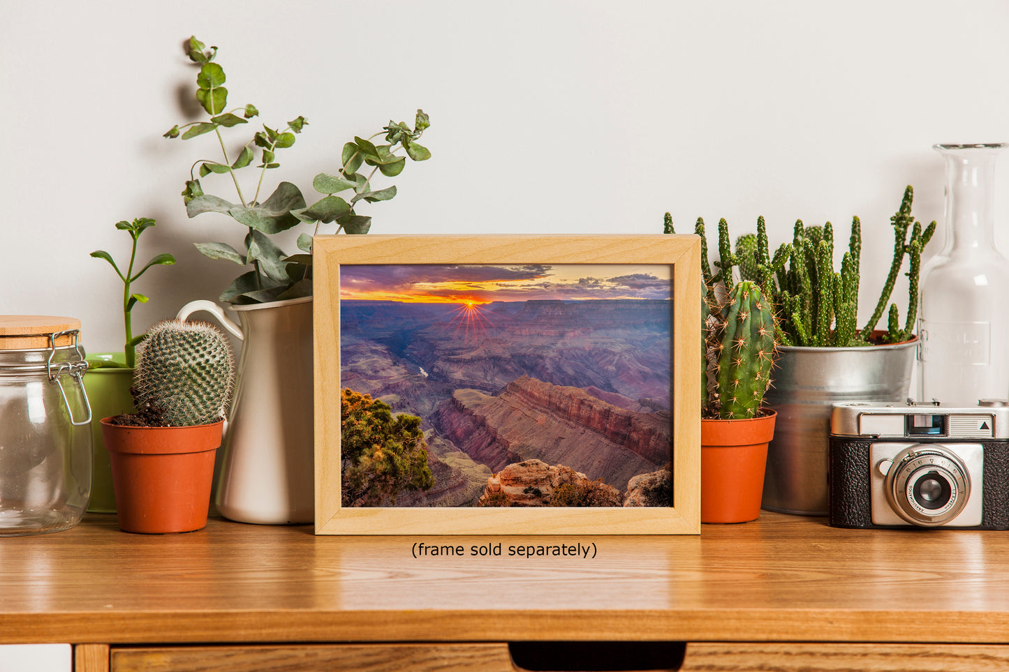 Grand Canyon National Park, Arizona Desert Picture Nature Photo, Bohemian Style Relaxation Artwork for Meditation, Office & House Decor