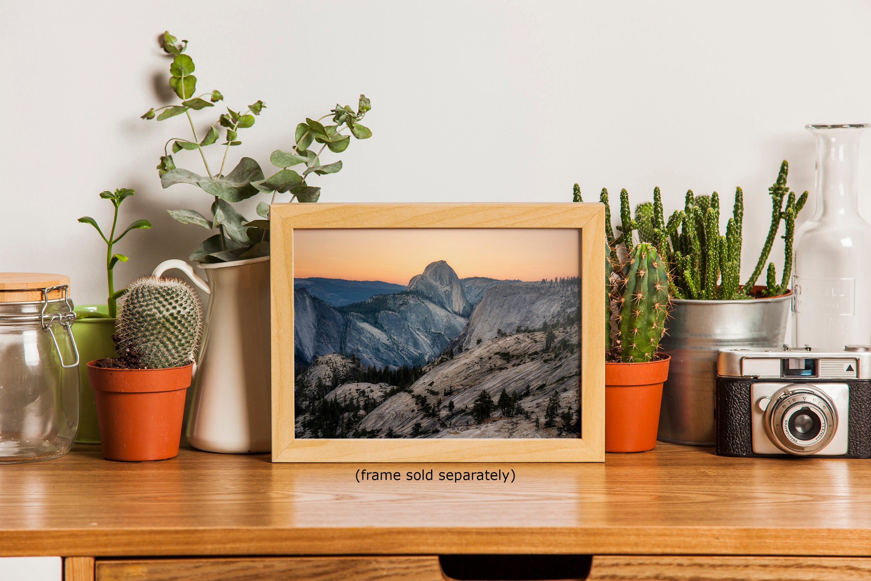 Glacier Point Yosemite National Park Mountain Picture, Half Dome Nature Photo Canvas Relaxation Artwork
