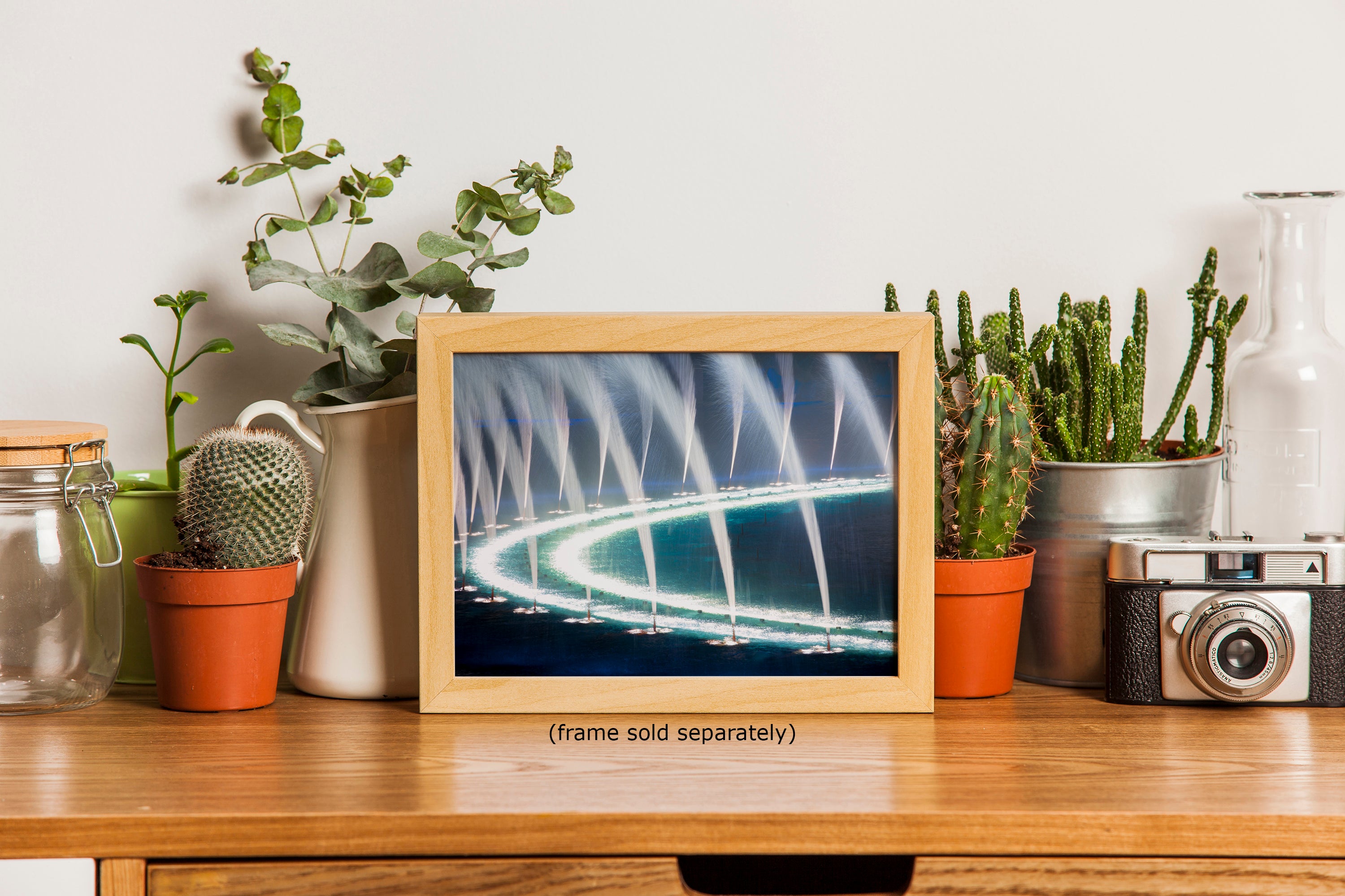 Bellagio Las Vegas Water Picture, Relaxation Artwork, Night Water Display Wall Decor, Ethereal Cityscape Photography