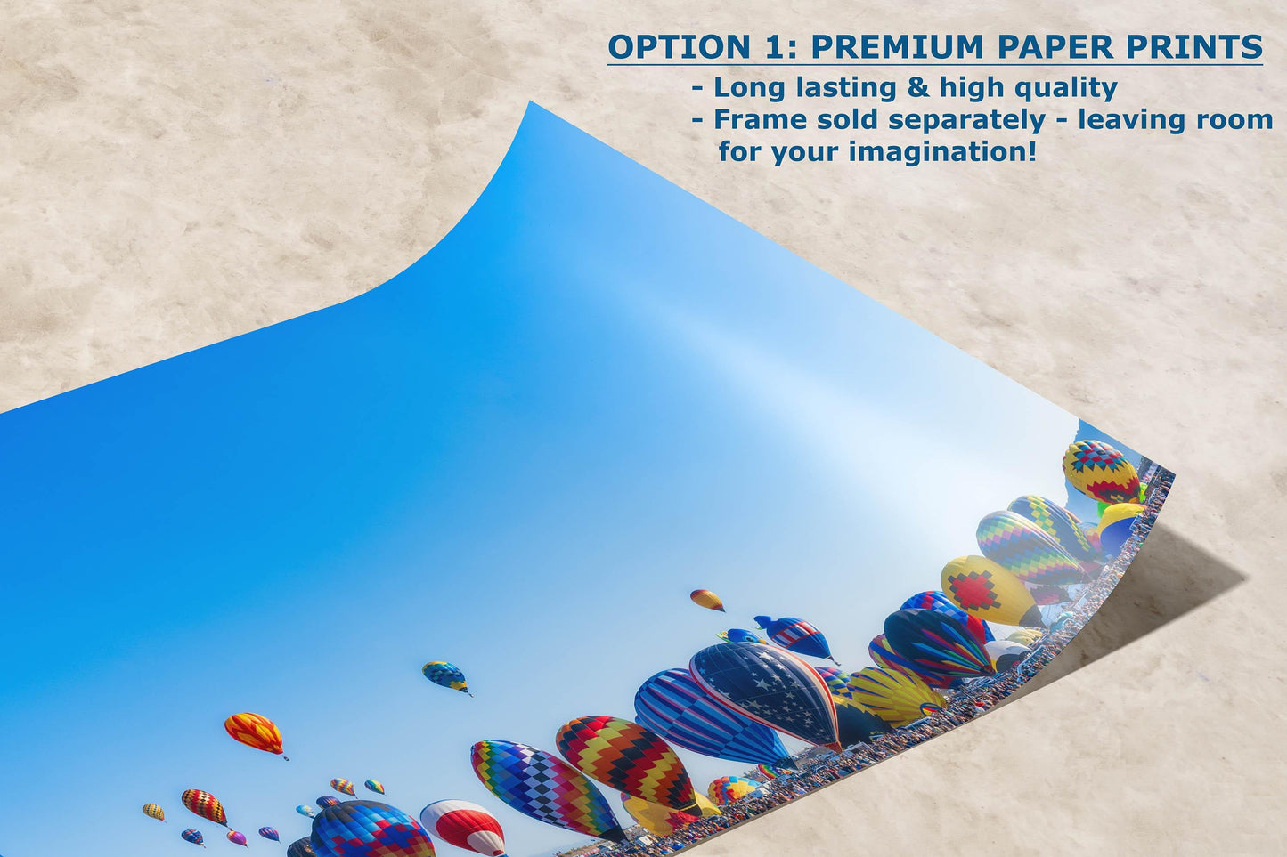 Hot Air Balloon Festival Mass Ascension Panorama Photo, Albuquerque New Mexico Balloon Fiesta Wall Art, Office, Cubicle & House Decor