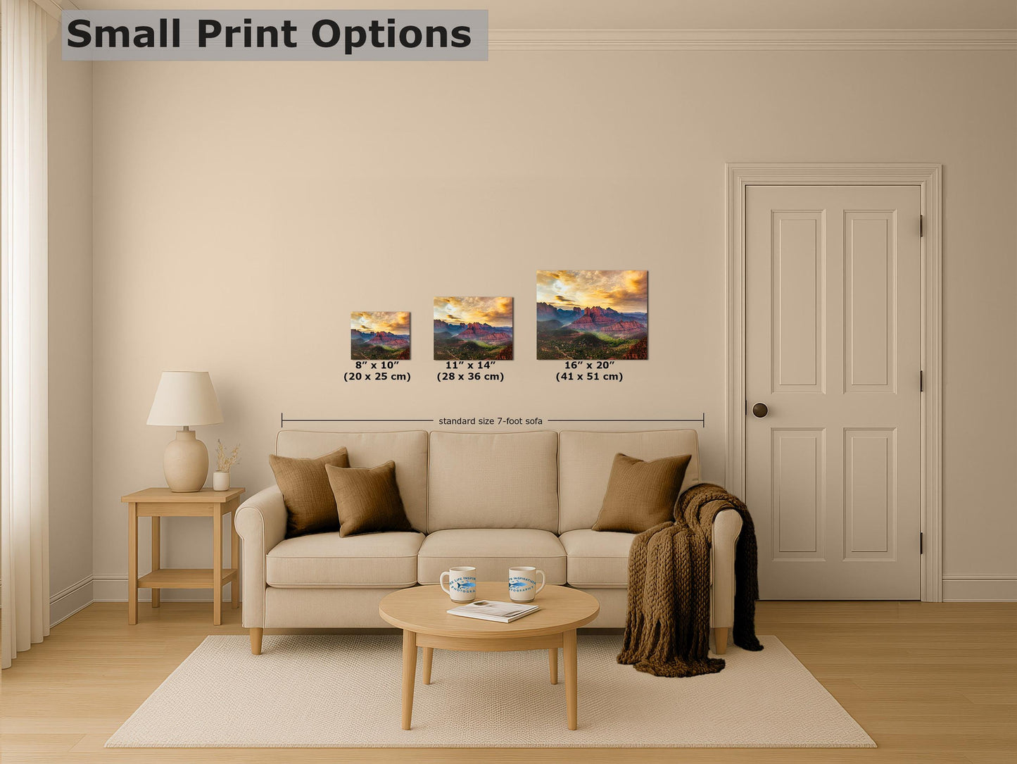 Cathedral Rock View, Sedona Arizona Desert Picture Nature Photo Relaxation Artwork for Meditation, Office, and House Decor