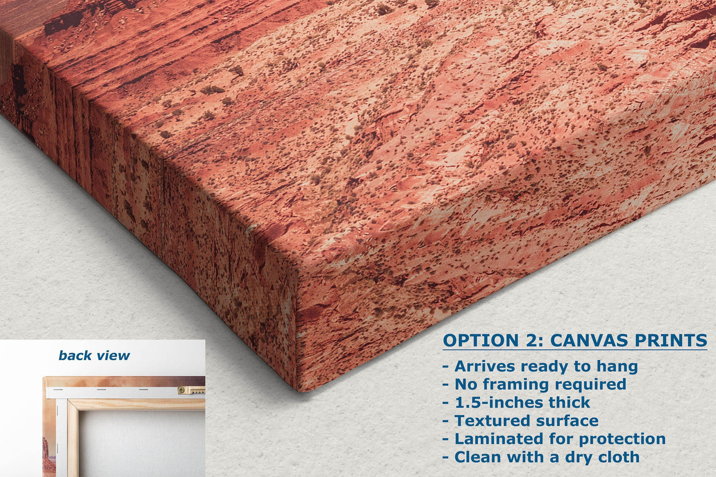 Monument Valley Panorama Arizona Desert Picture Nature Photo, Bohemian Style Relaxation Artwork for Meditation, Apartment, Office & House Décor