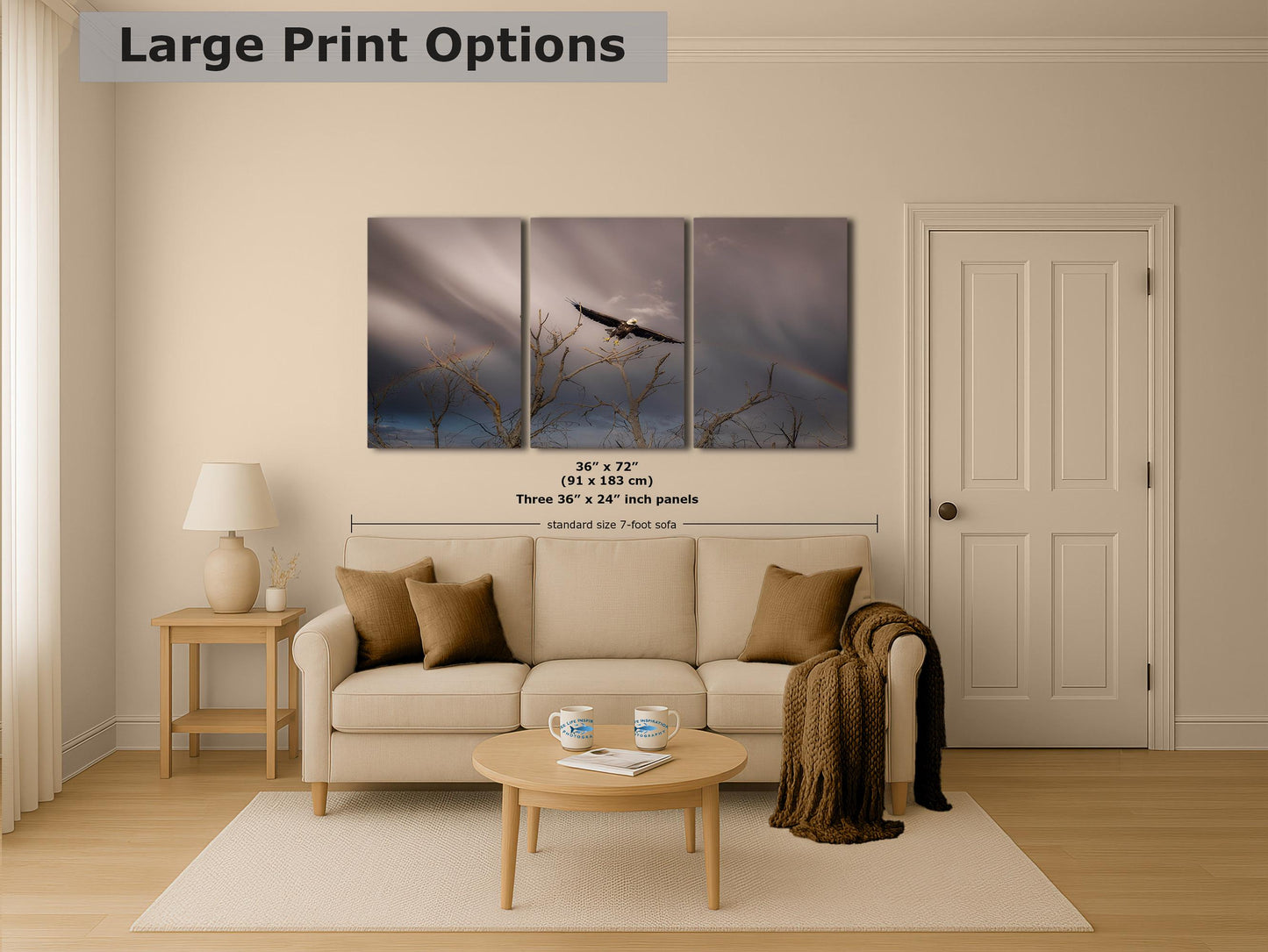 Soaring Bald Eagle Picture Wildlife Photography Wall Art, Nature Photo, Bird Photography, Rustic Cabin Decor, Office or Dorm Room Wall Decor
