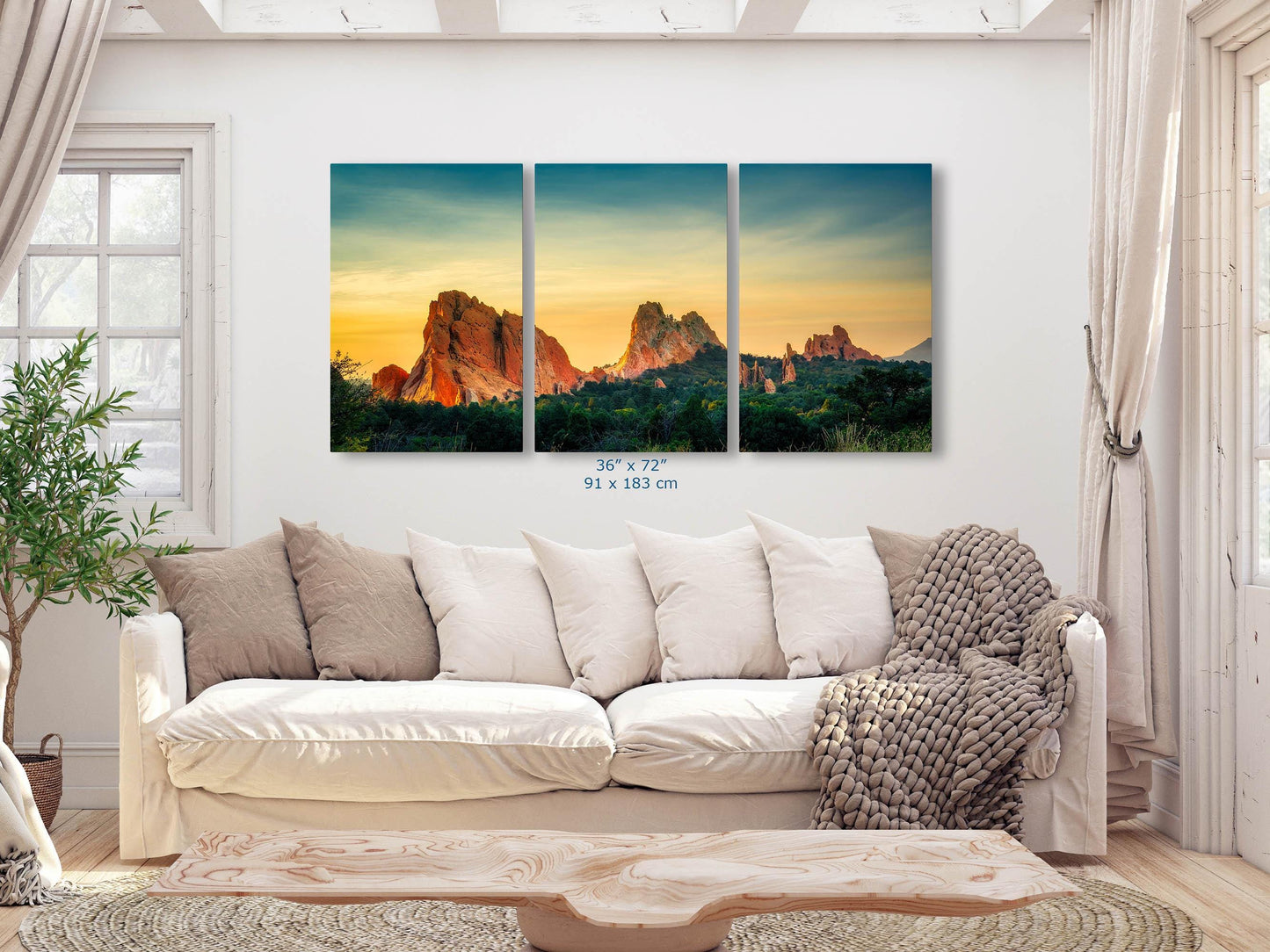 Garden of the Gods Colorado Mountain Picture, Nature Photo of Rocky Mountains for Meditation Relaxation Artwork Bohemian House Decor
