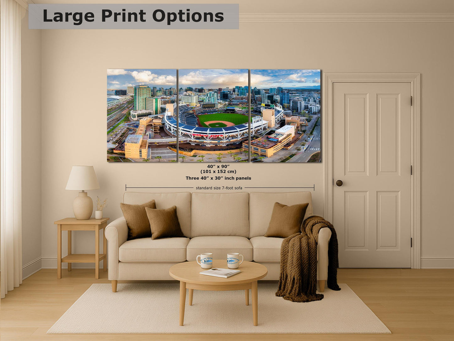 San Diego Padres Baseball Petco Park SD Skyline Print – MLB Stadium Wall Art for Sports Fans & Home Decor