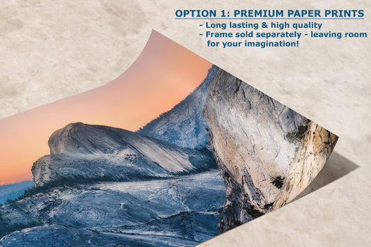 Glacier Point Yosemite National Park Mountain Picture, Half Dome Nature Photo Canvas Relaxation Artwork