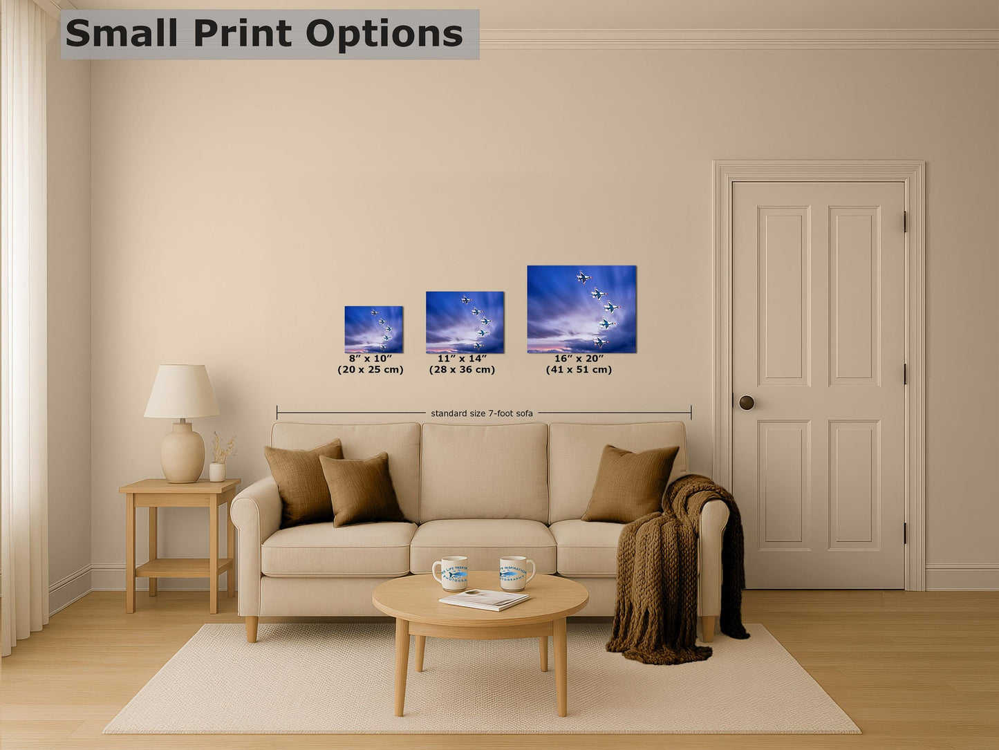 US Airforce Thunderbirds F-16 Fighting Falcon Aviation Artwork | Military Aircraft Wall Decor for Aviation Enthusiasts and Man Cave Decor