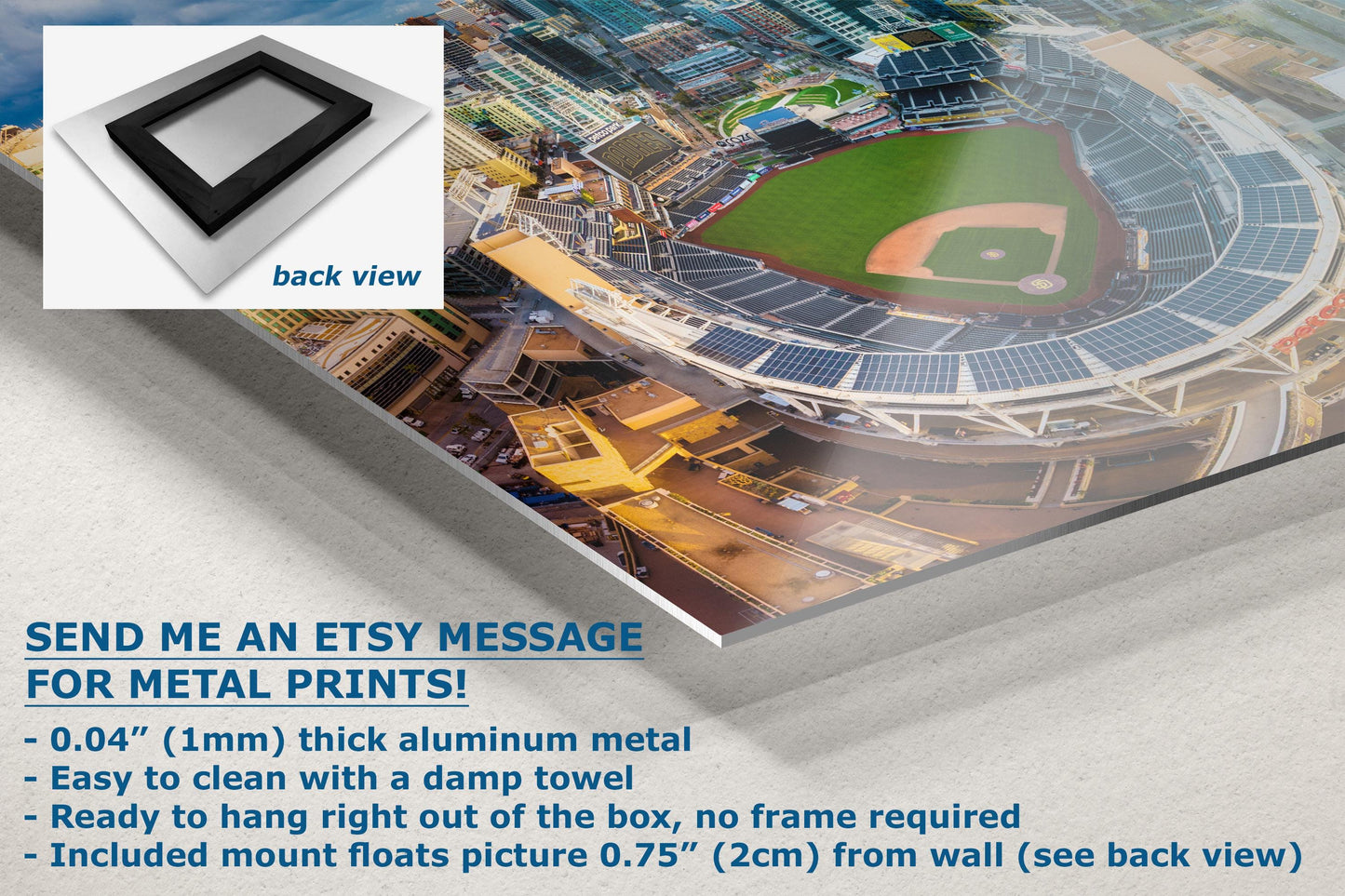 San Diego Padres Baseball Petco Park SD Skyline Print – MLB Stadium Wall Art for Sports Fans & Home Decor