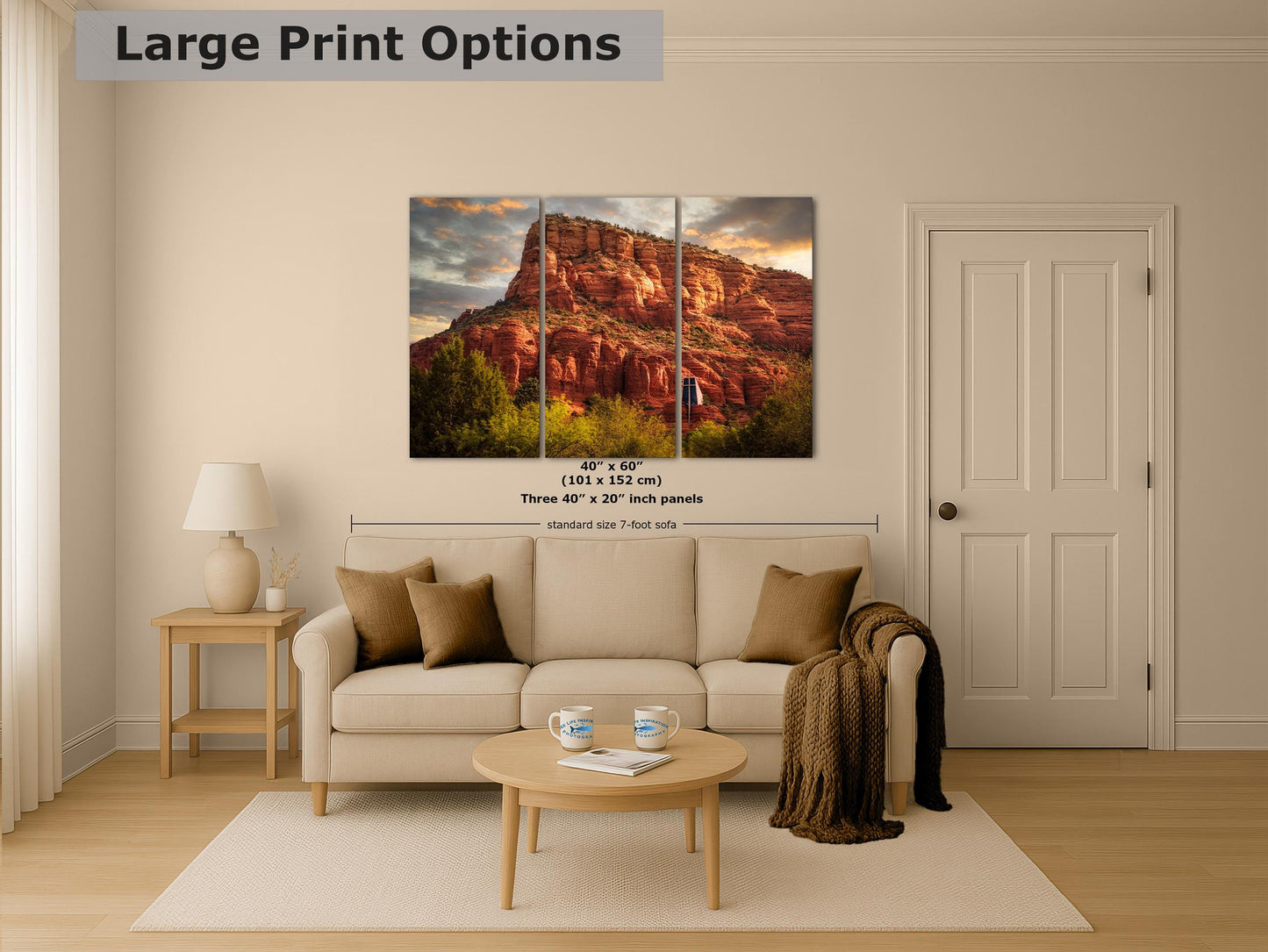 Chapel of the Holy Cross Sedona Arizona Desert Picture, Southwestern Nature Photo, Church and Canyon Photography, Canvas Print