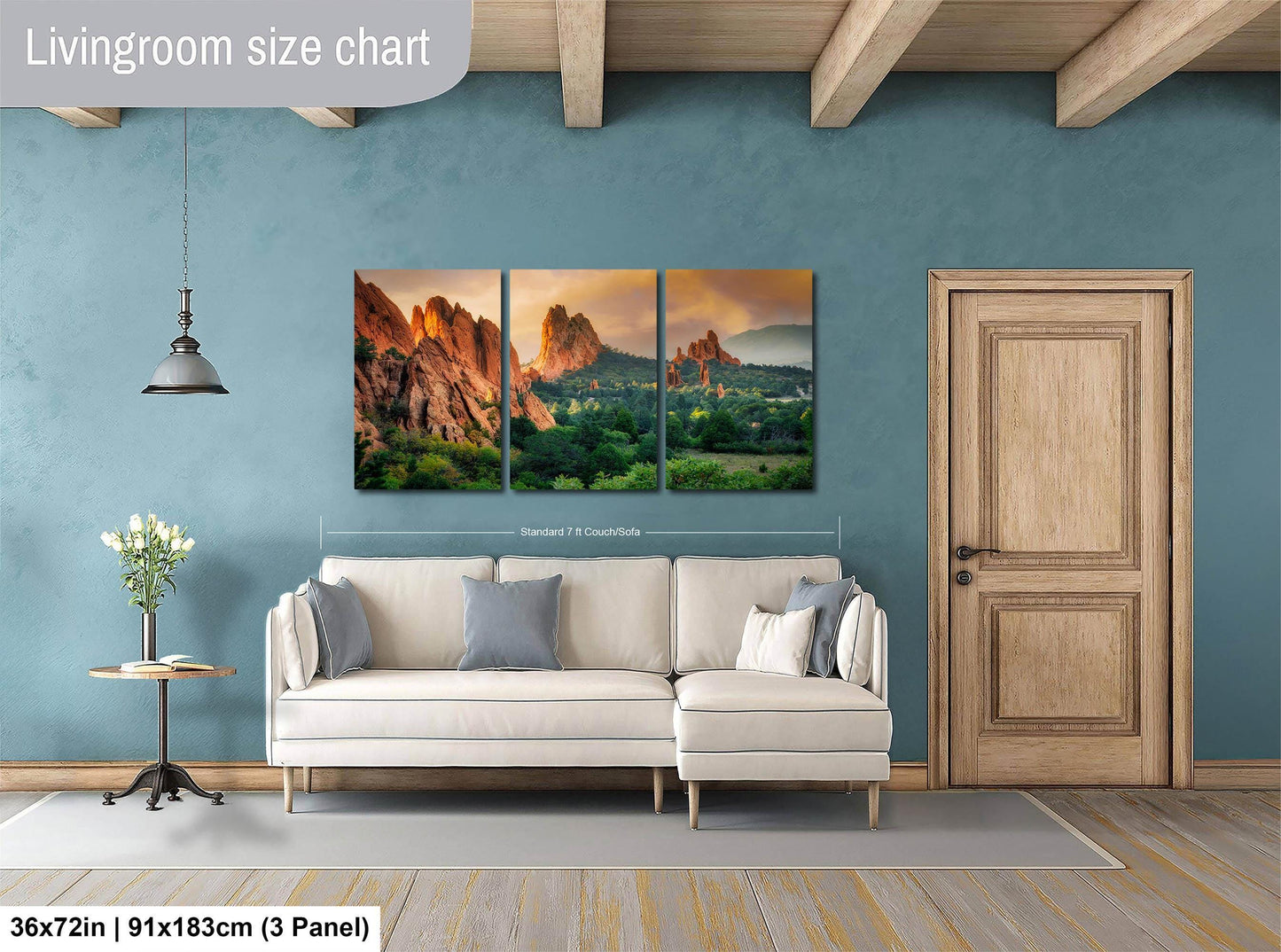 Garden of the Gods Colorado Mountain Picture Nature Photo, Rocky Mountain Relaxation Artwork for Meditation, Office, & House Decor